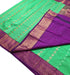 Kanchi Vegan Silk Saree With Contrast Blouse and Rich Jari Pallu