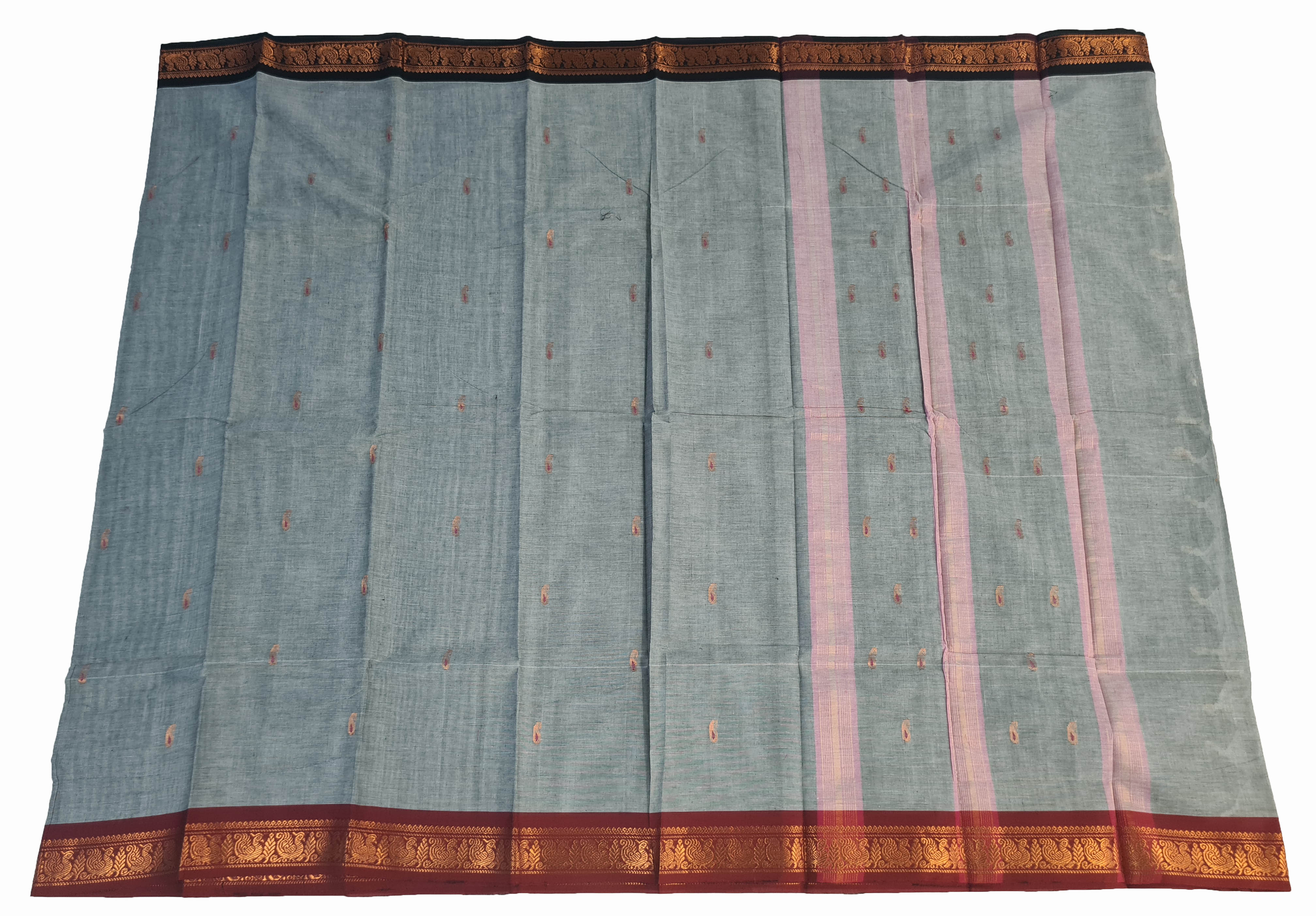 Kanchipuram Cotton Saree With Blouse