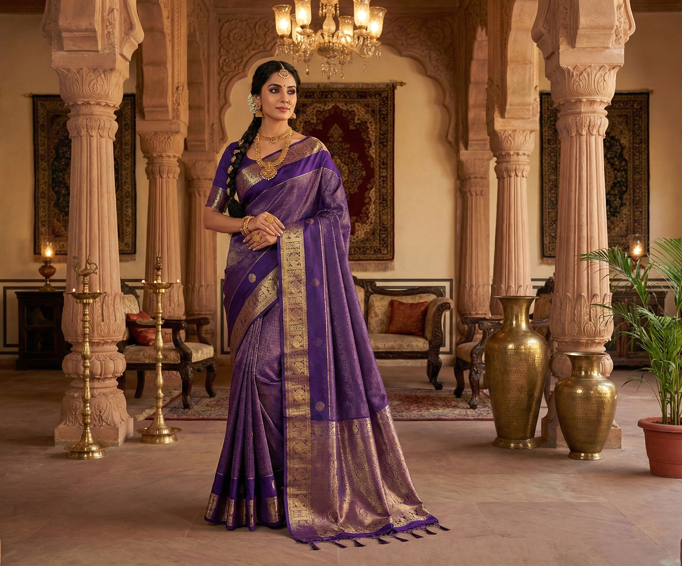 Kanchipuram Pure Silk Cotton Saree