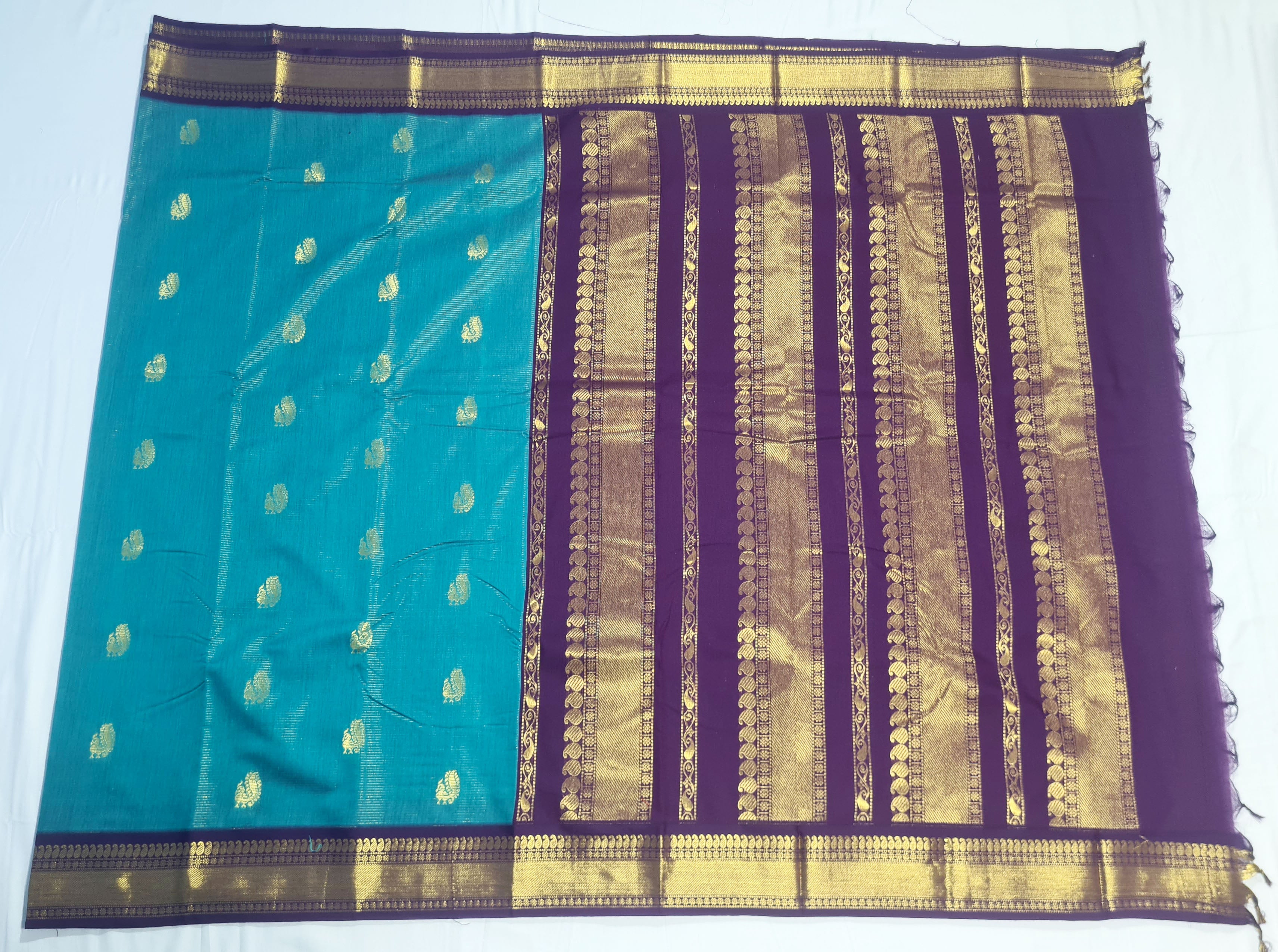 Kanchipuram Agarlic Cotton Sarees
