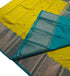 Kanchi Vegan Silk Saree With Contrast Blouse and Rich Jari Pallu
