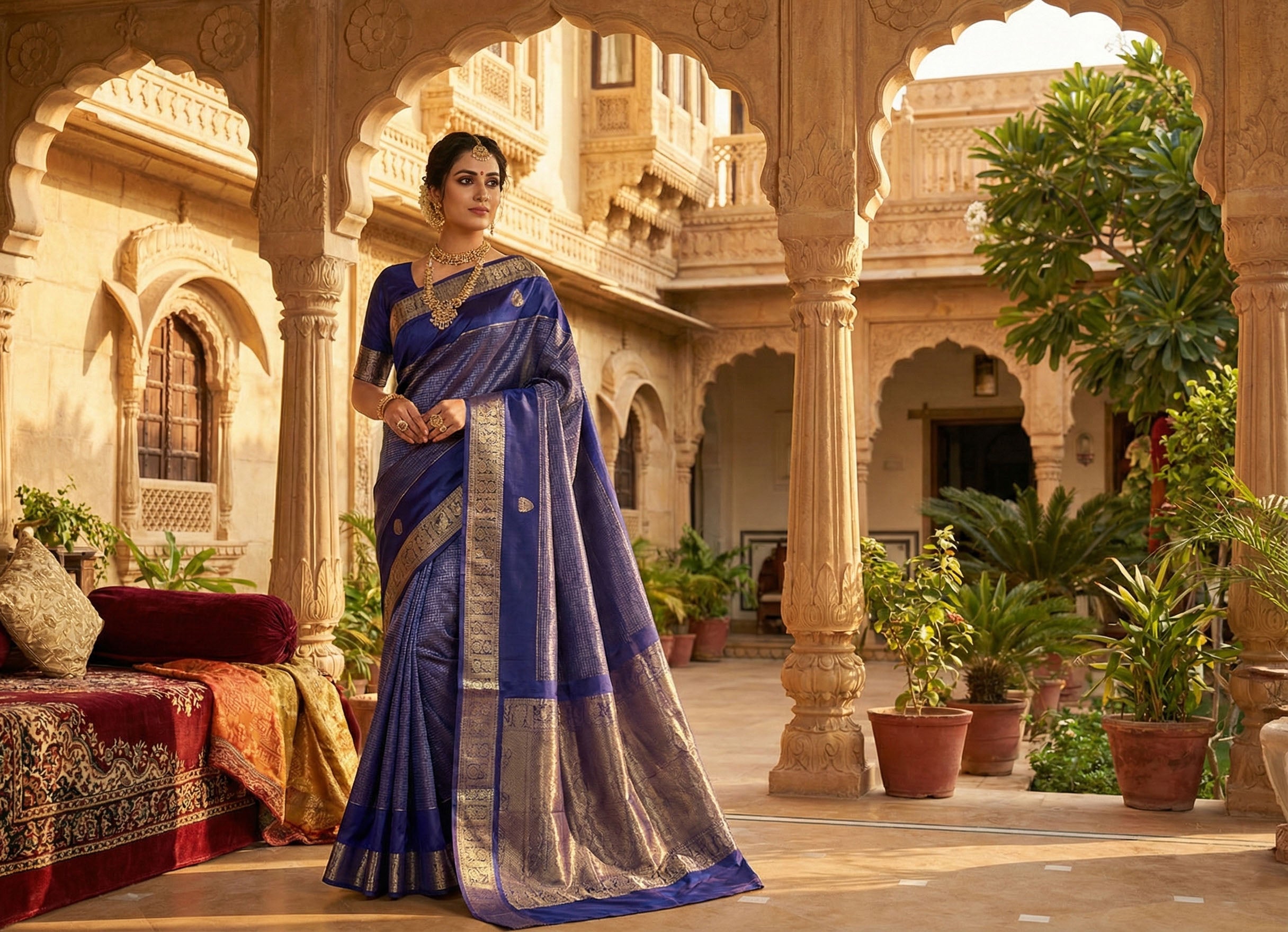 Kanchipuram Pure Silk Cotton Saree