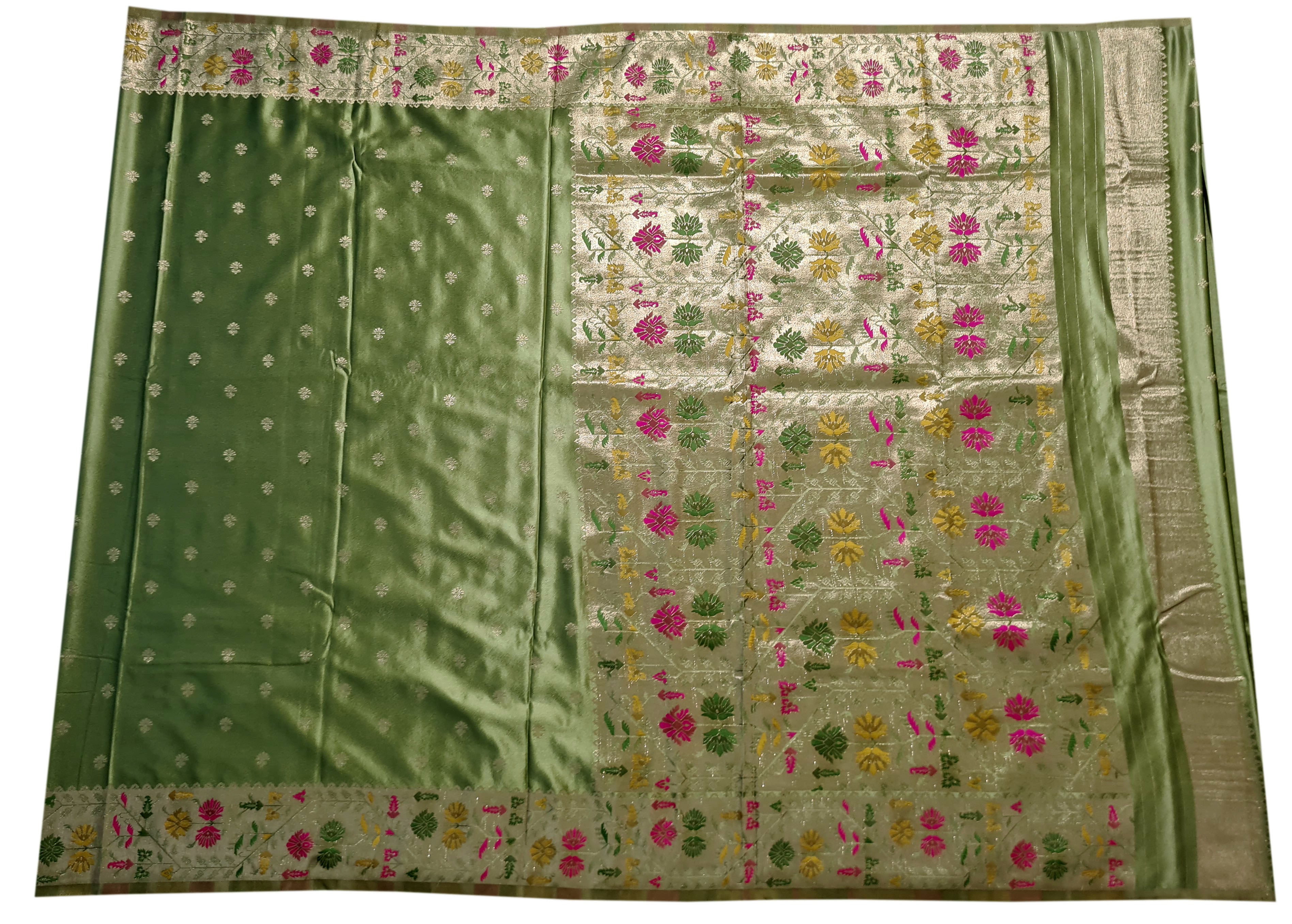Bengaluru Crape Antic Silk Meena Sarees
