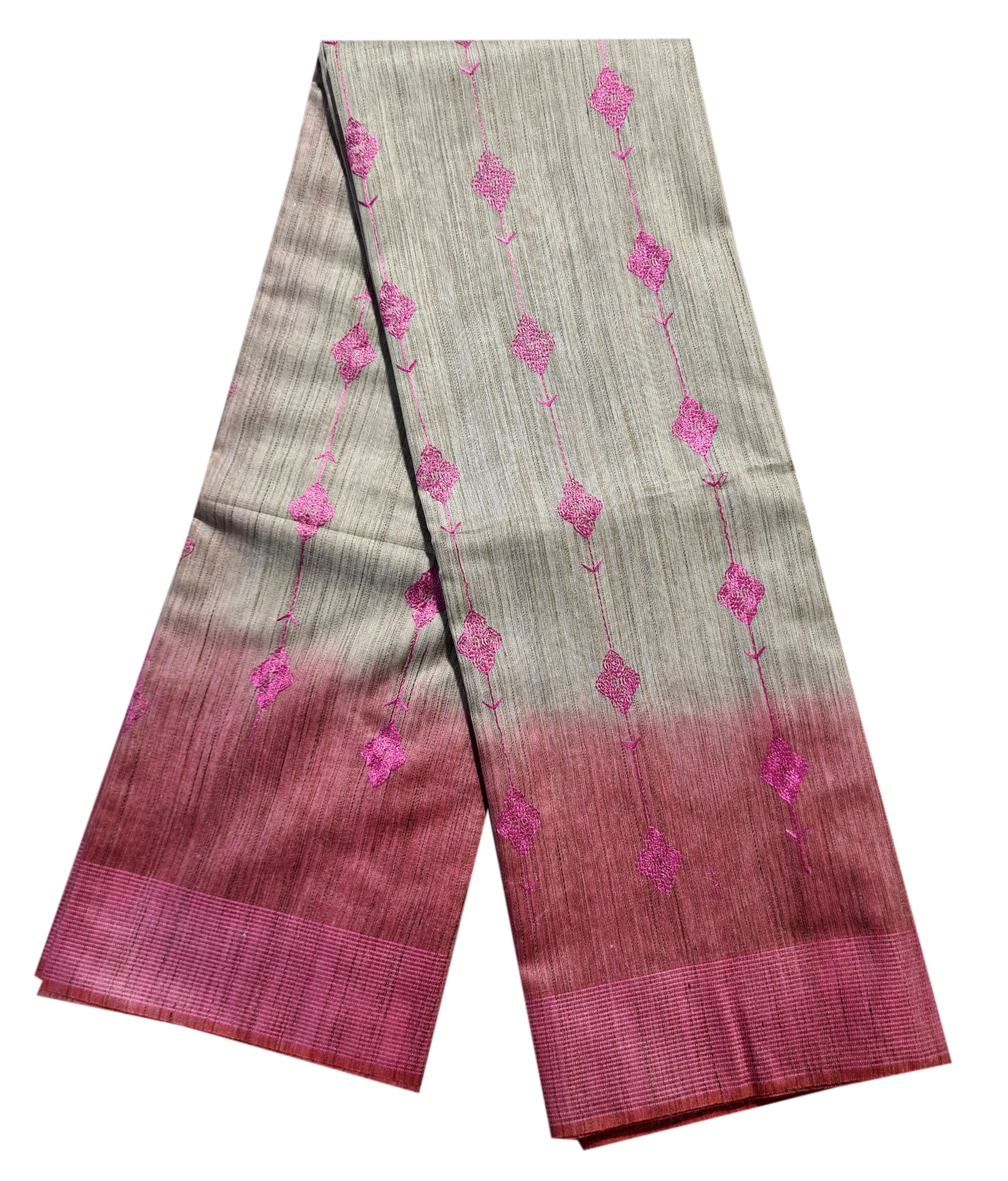 Semi Tussar Antic Design Sarees