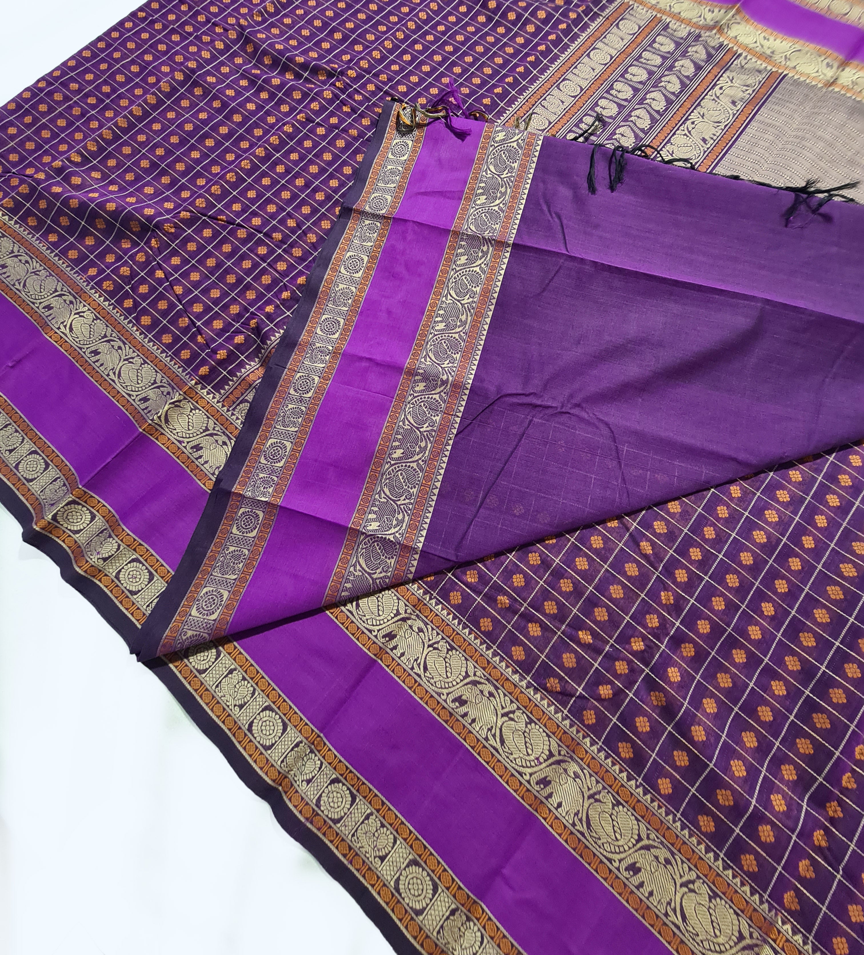 Kanchipuram Rich Cotton Saree with Blouse