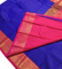 Kanchi Vegan Silk Saree With Contrast Blouse and Rich Jari Pallu