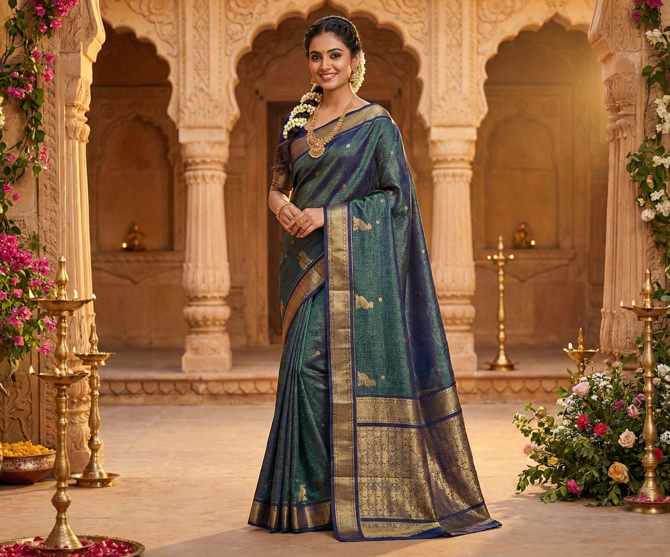 Kanchipuram Pure Silk Cotton Saree