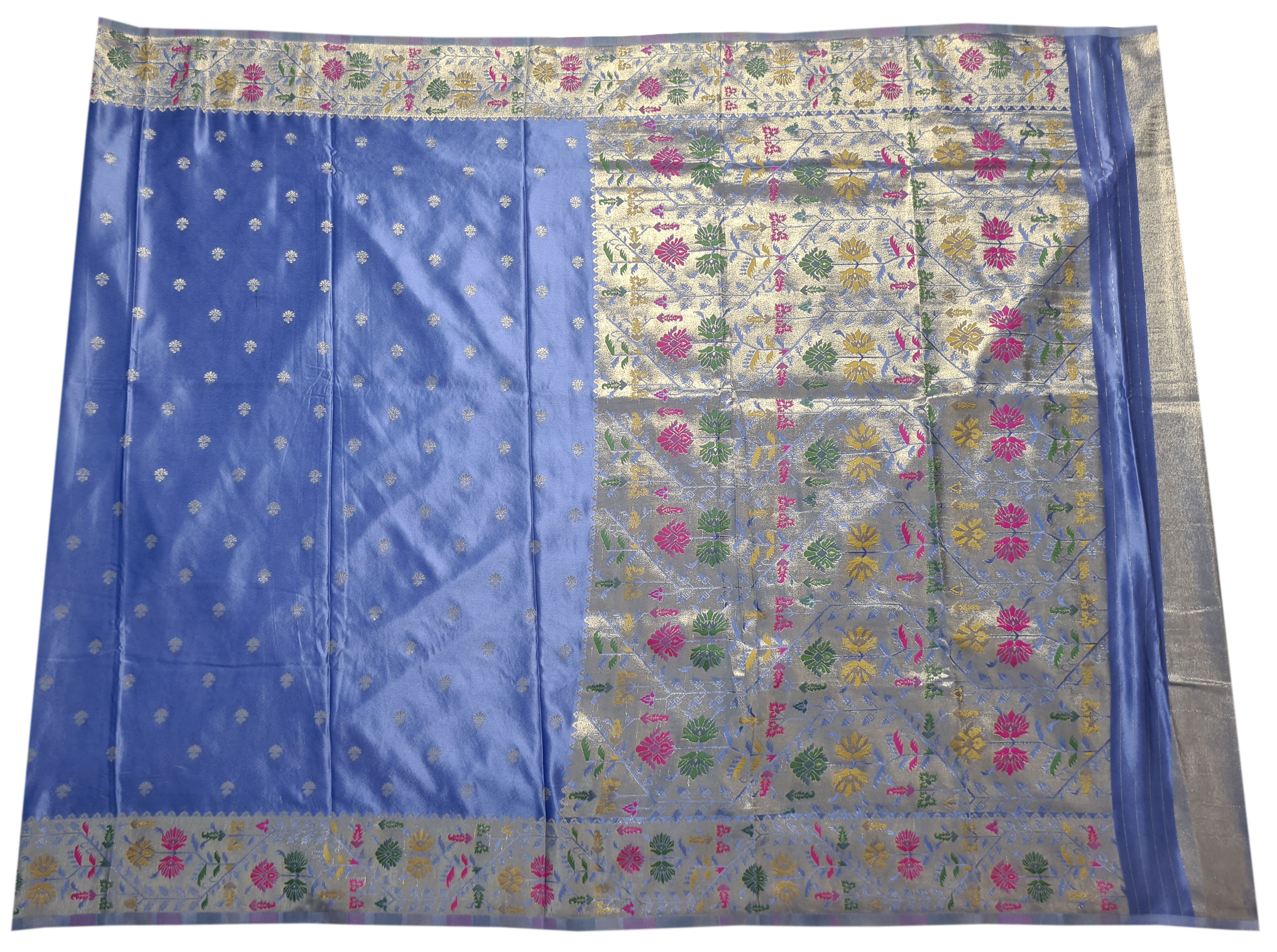 Bengaluru Crape Antic Silk Meena Sarees