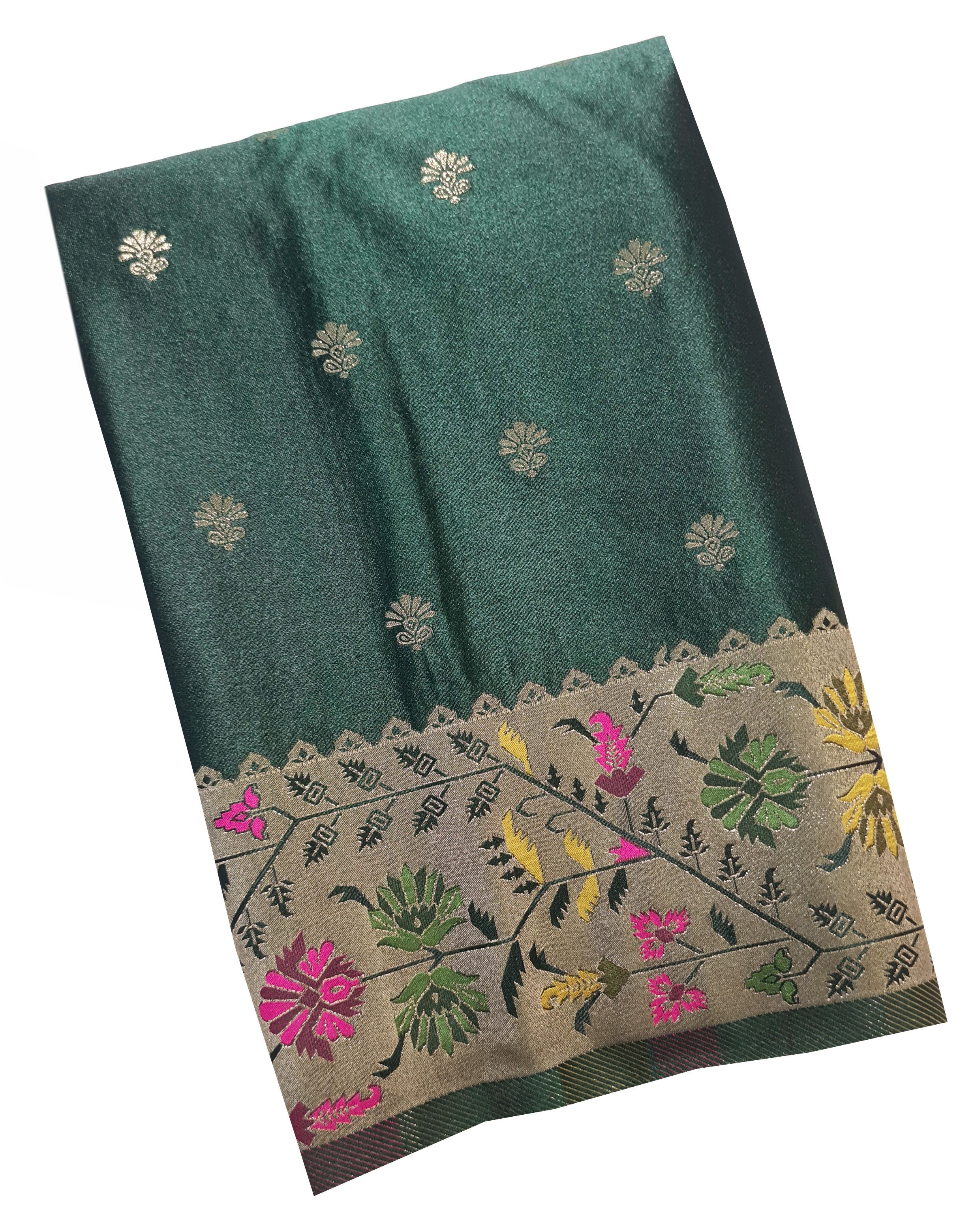 Bengaluru Crape Antic Silk Meena Sarees
