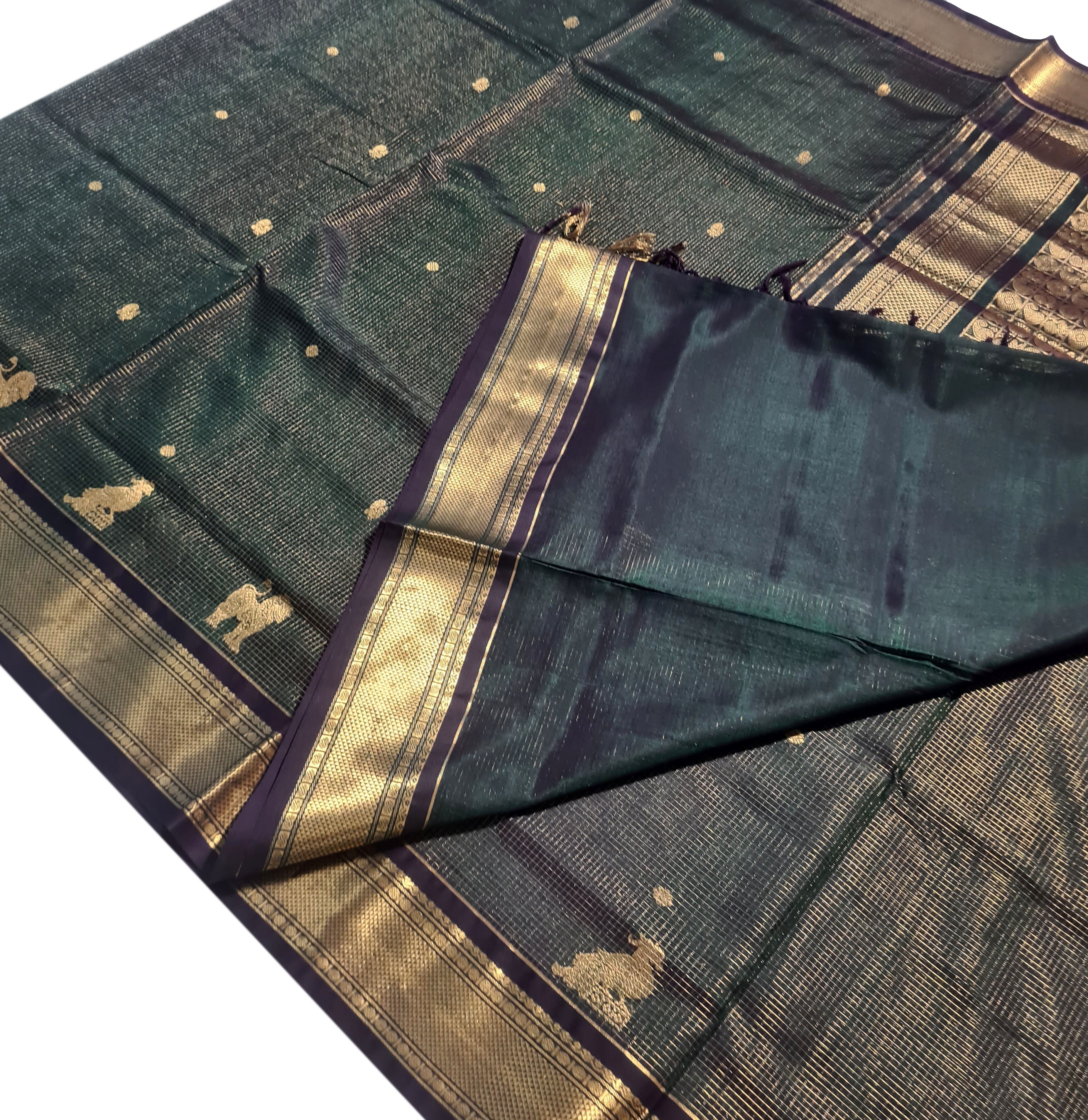 Vairaoosi Kanchipuram Pure Silk Cotton Saree