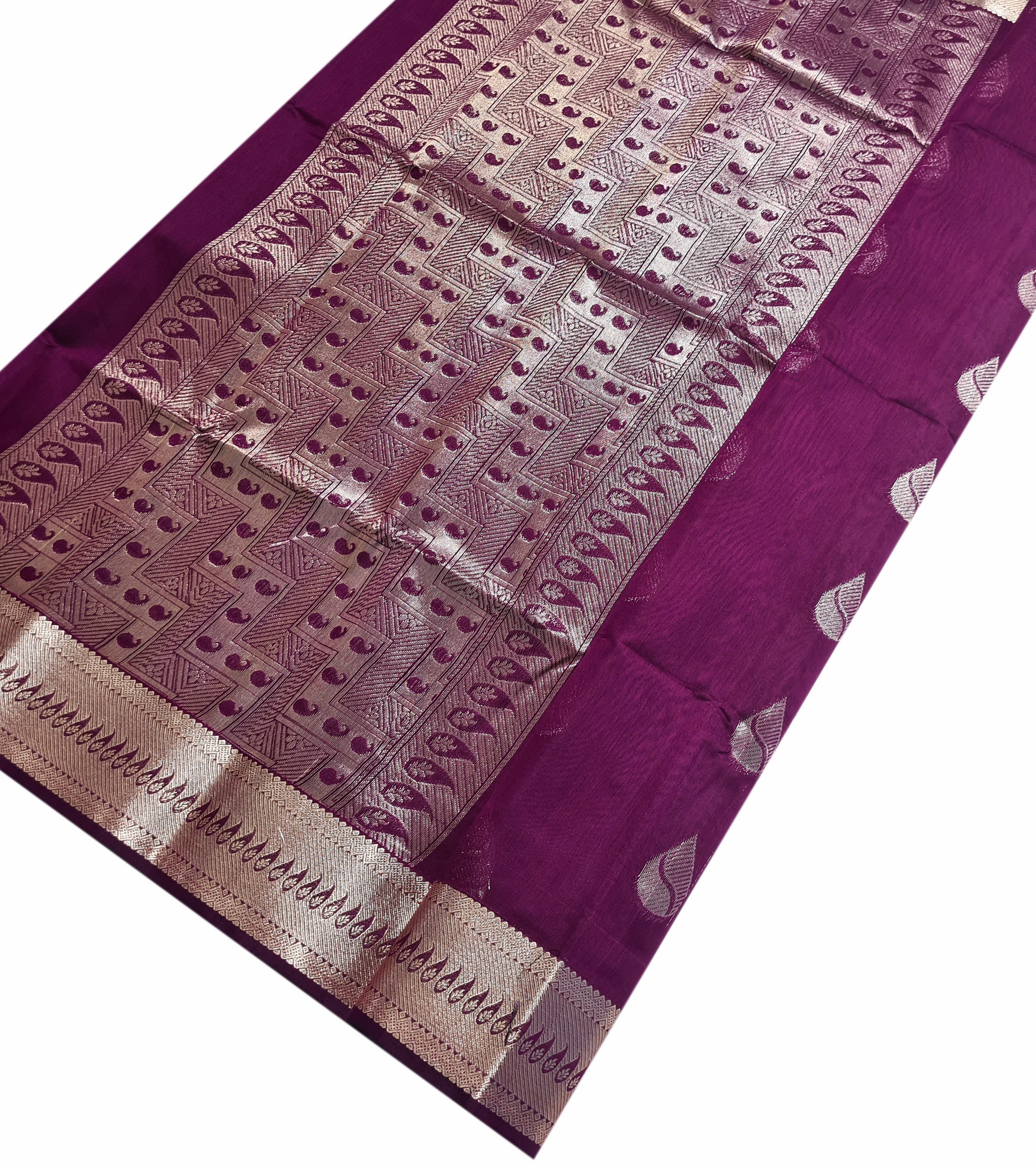 Zakat Border Cotton Sarees