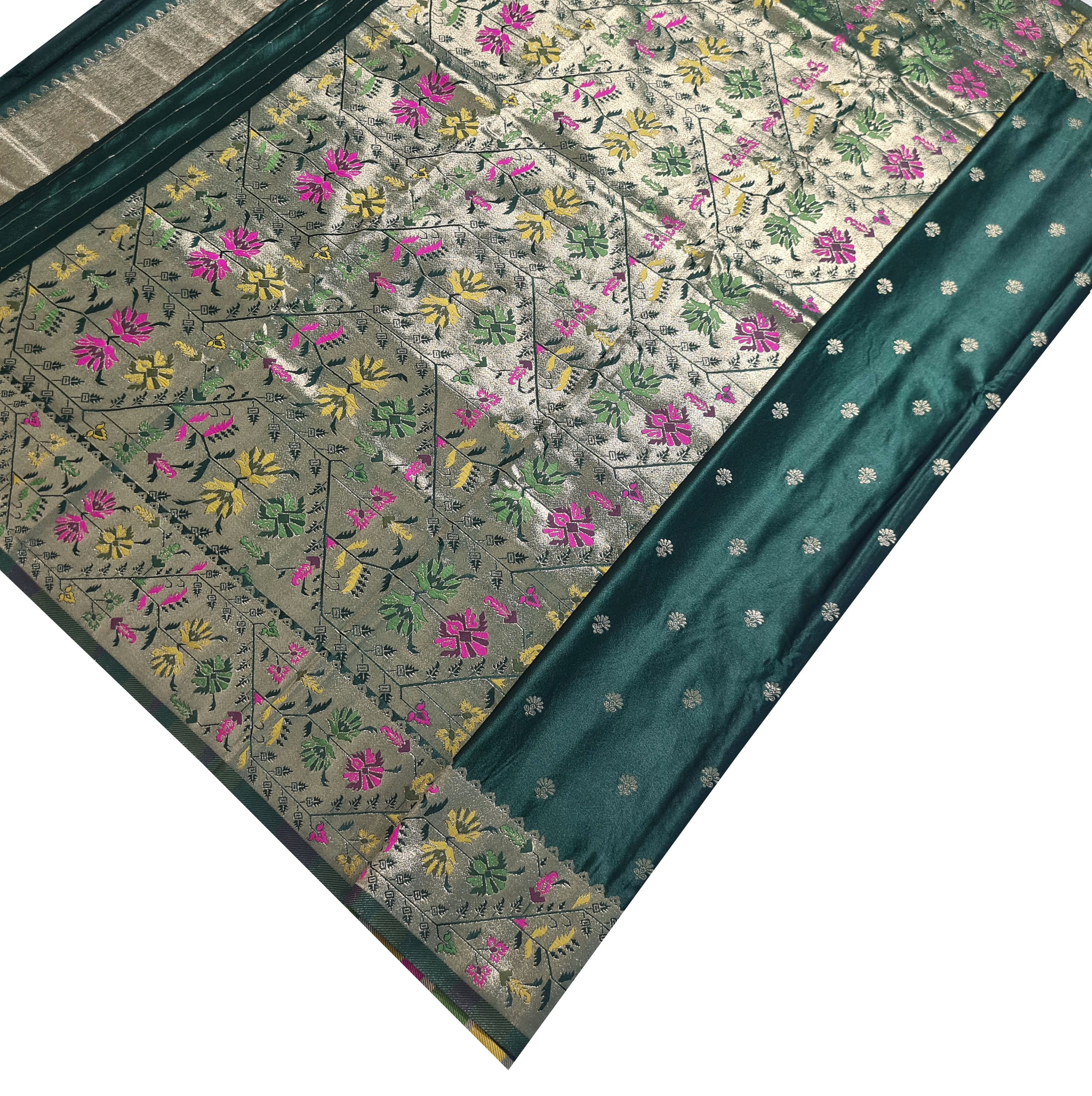 Bengaluru Crape Antic Silk Meena Sarees