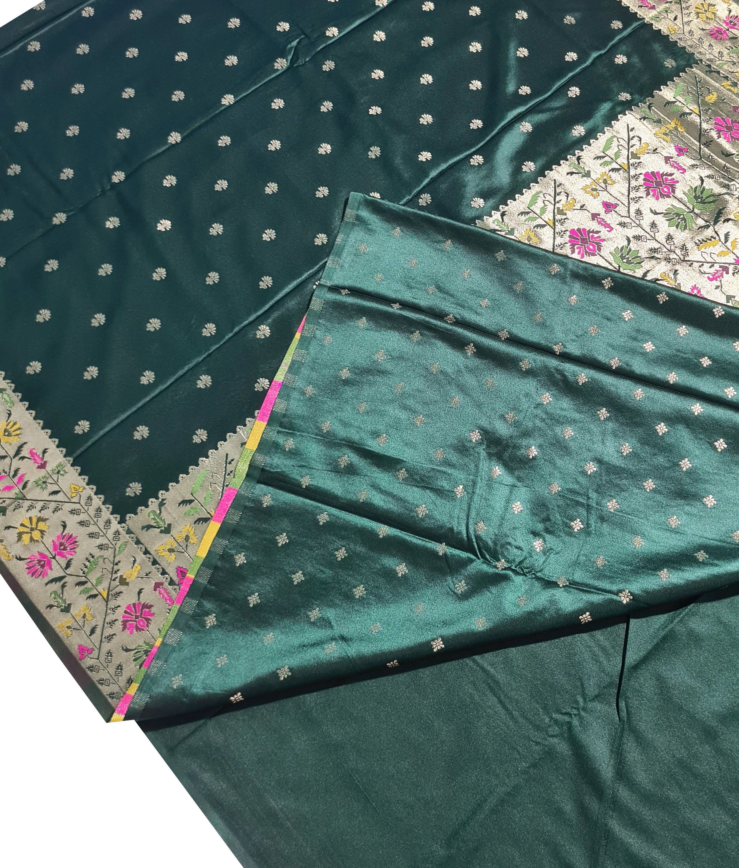 Bengaluru Crape Antic Silk Meena Sarees