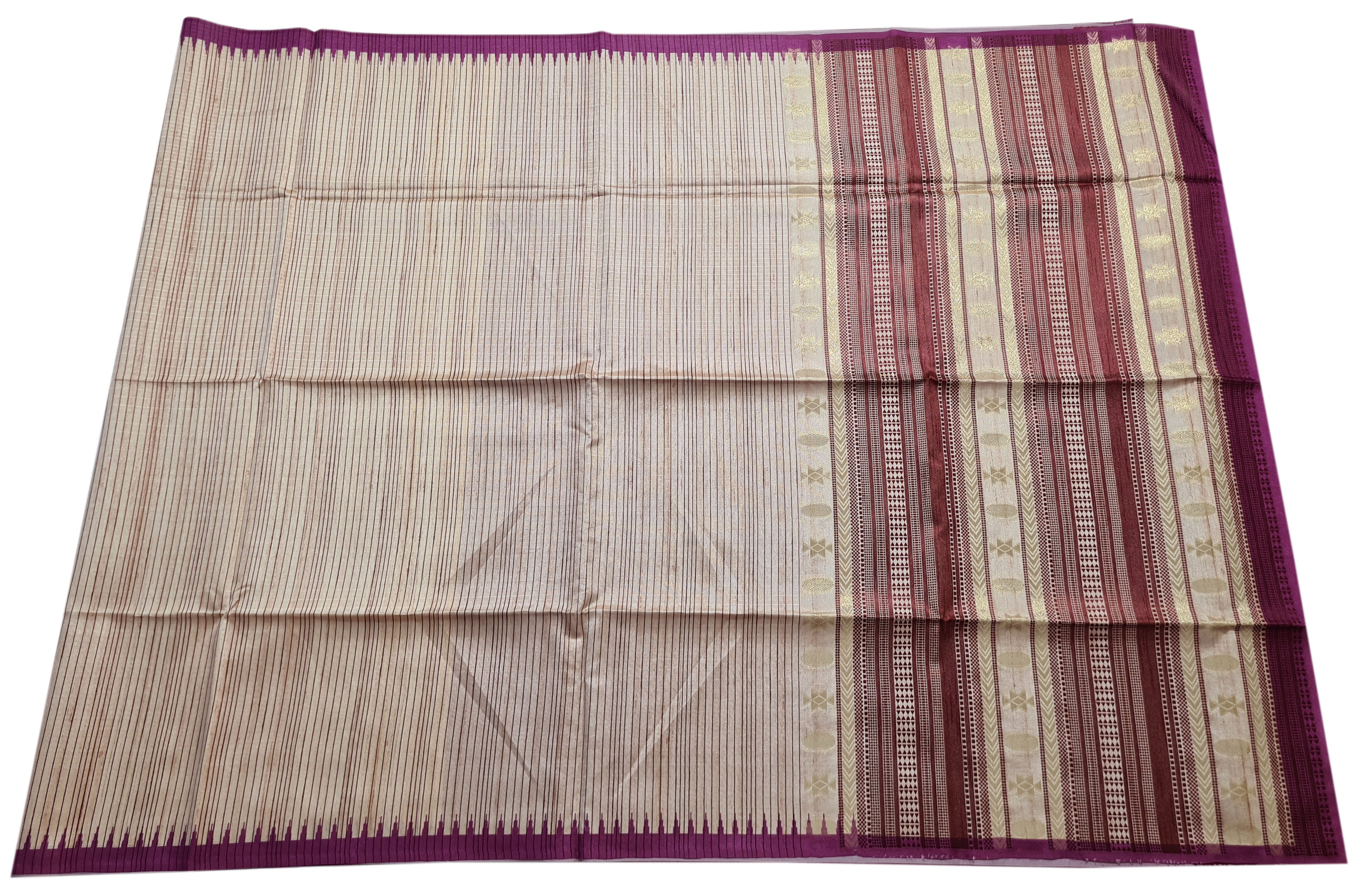 Semi tussar Antic Design Sarees
