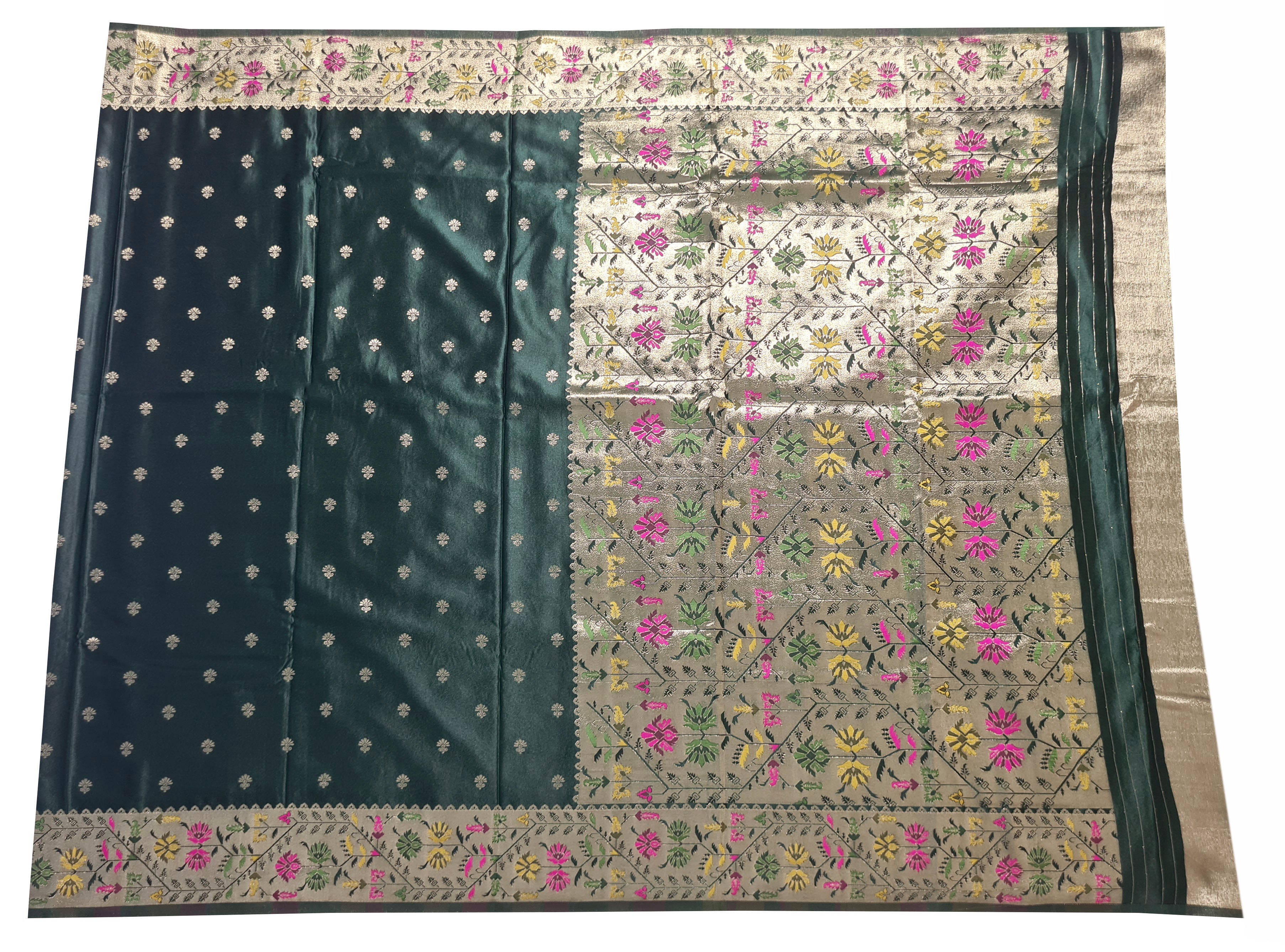Bengaluru Crape Antic Silk Meena Sarees