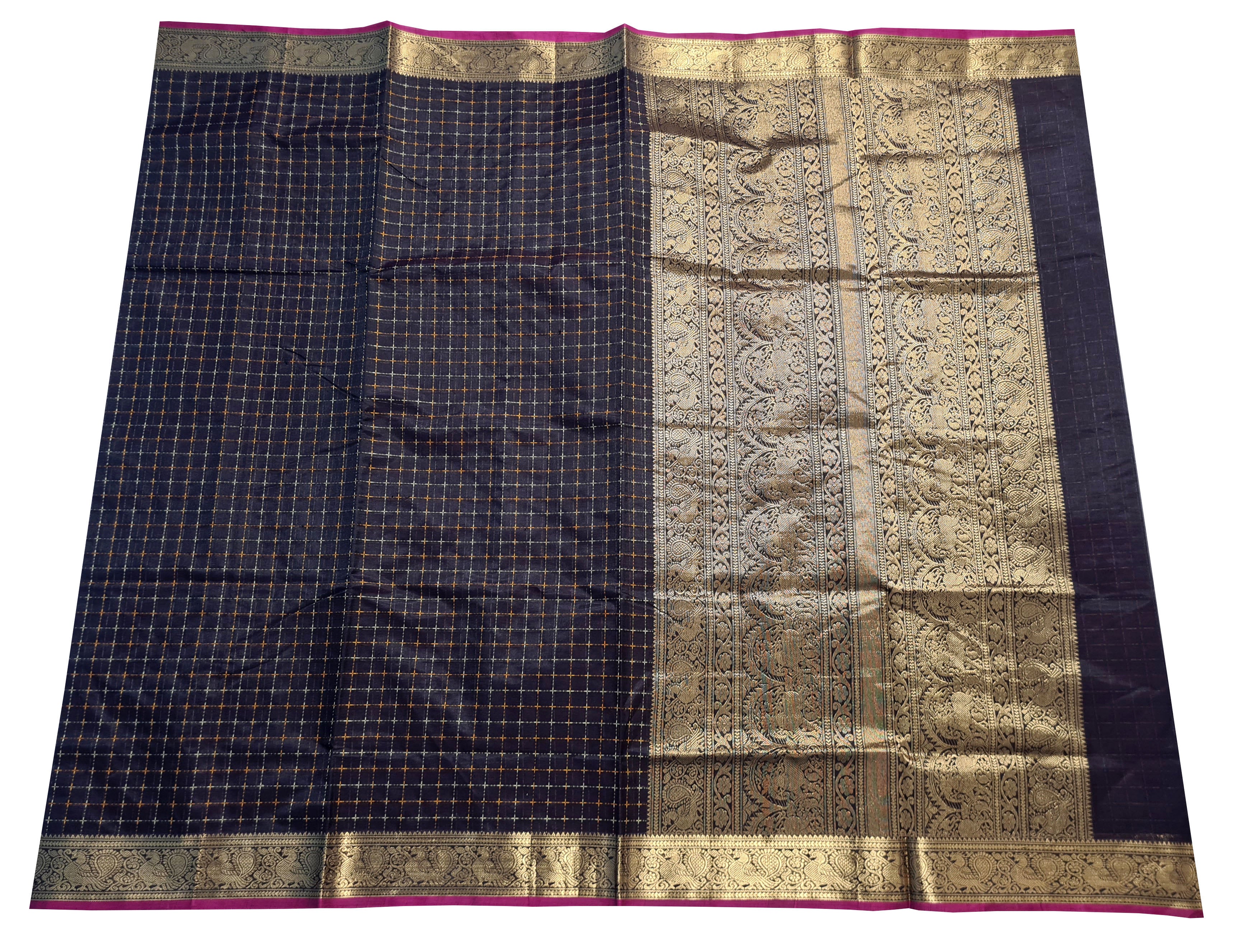 Cofee brown Kanchipuram Pure Silk Cotton Saree