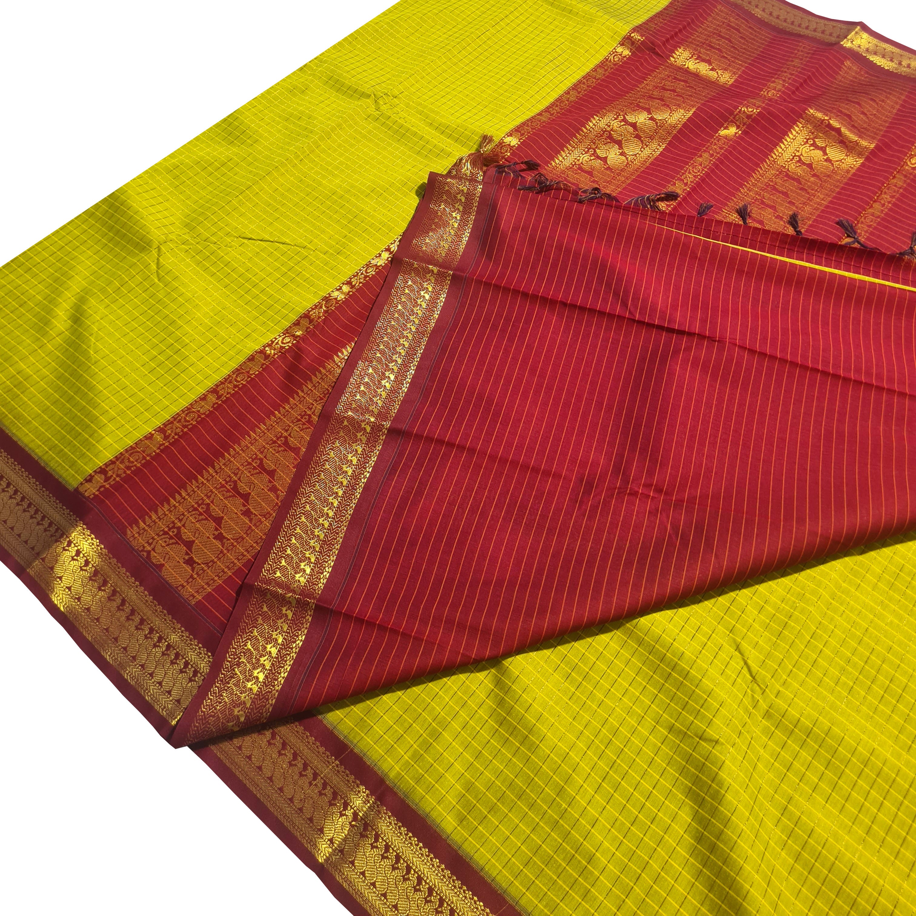 Kanchipuram Agarlic Cotton Sarees