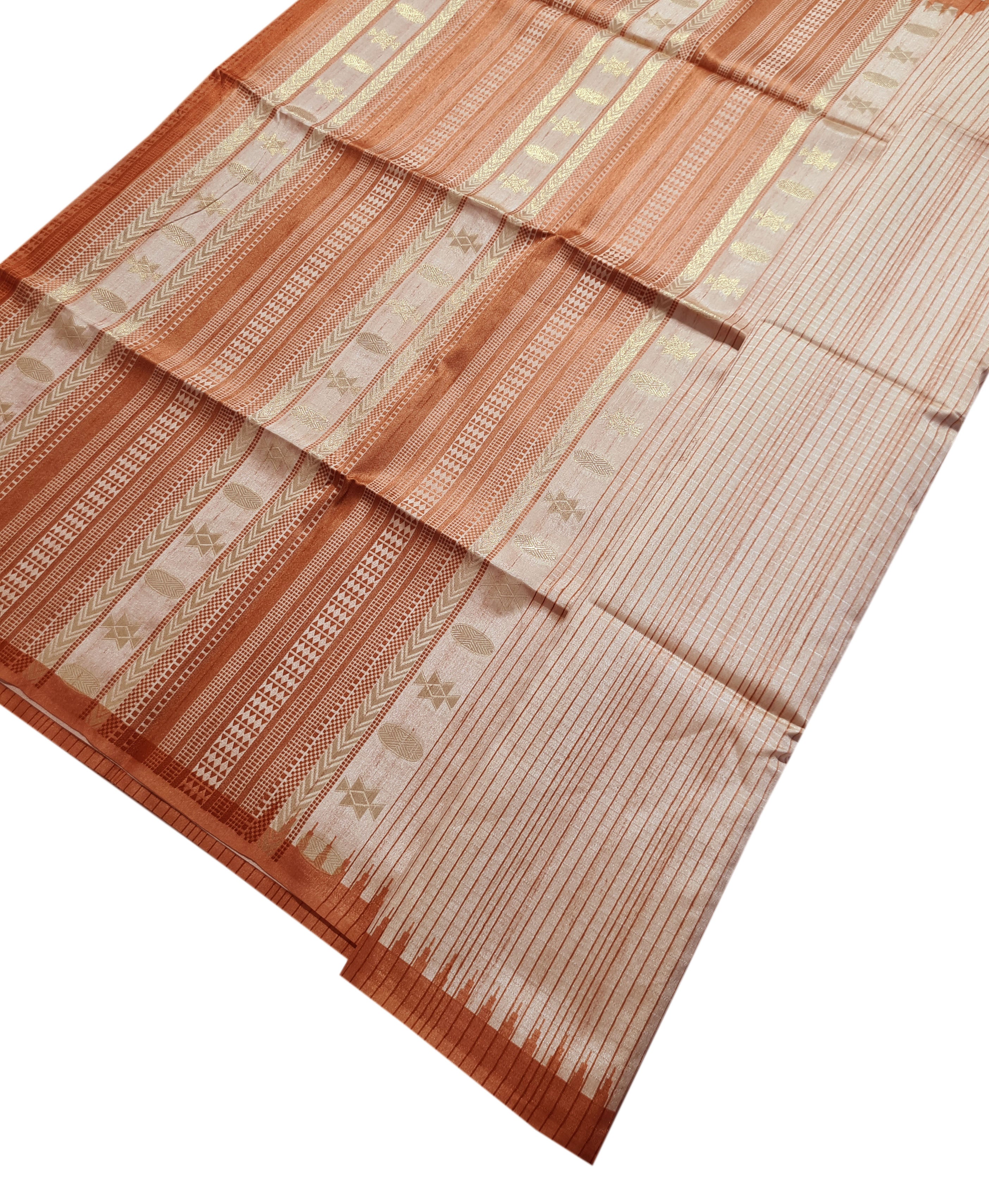 Semi Tussar Antic Design Sarees