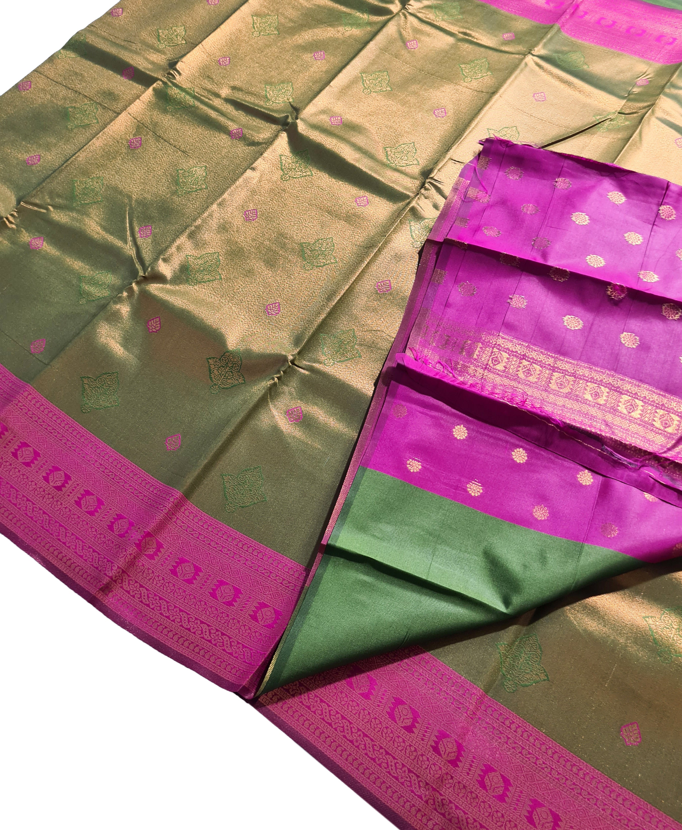 Antique Zari Butta Silk Saree