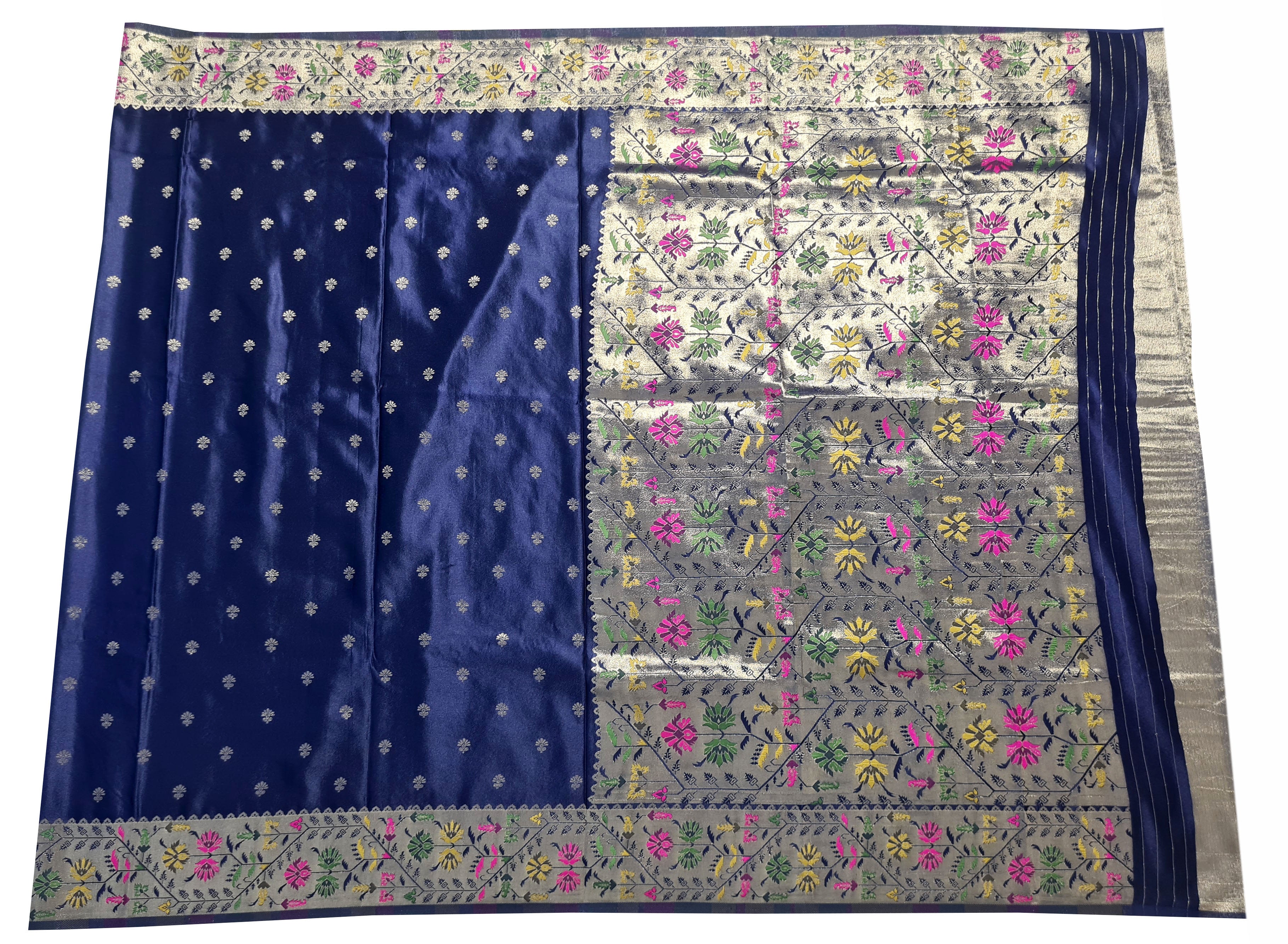 Bengaluru Crape Antic Silk Meena Sarees