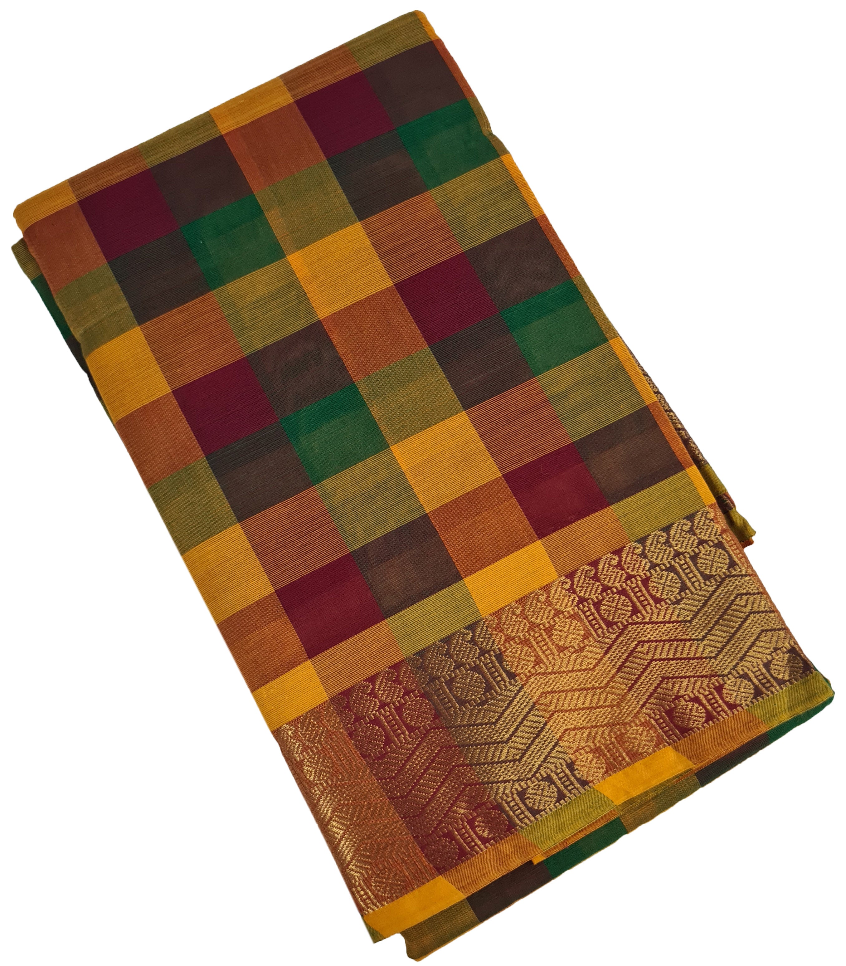 Kanchipuram Cotton Saree With Blouse