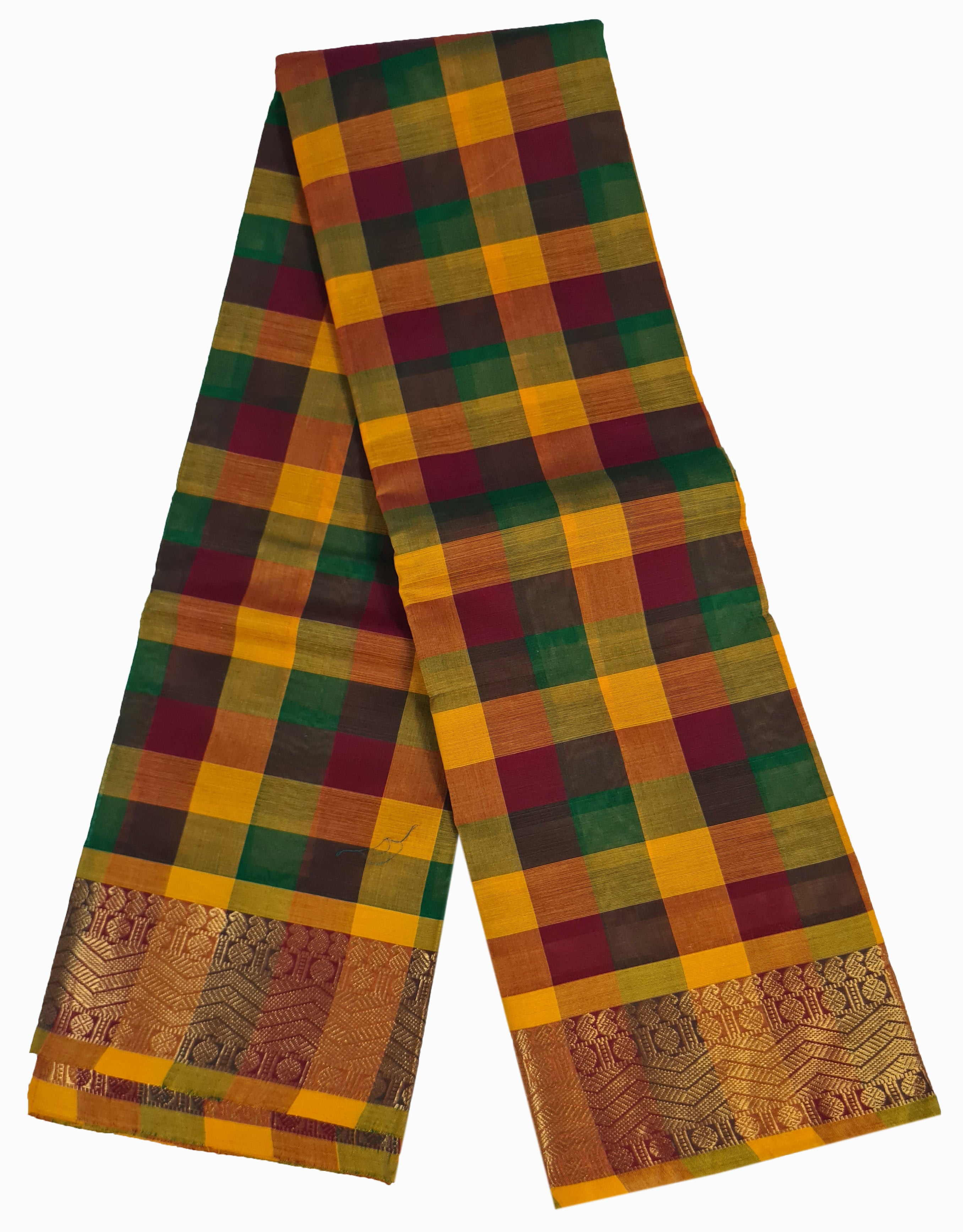 Kanchipuram Cotton Saree With Blouse
