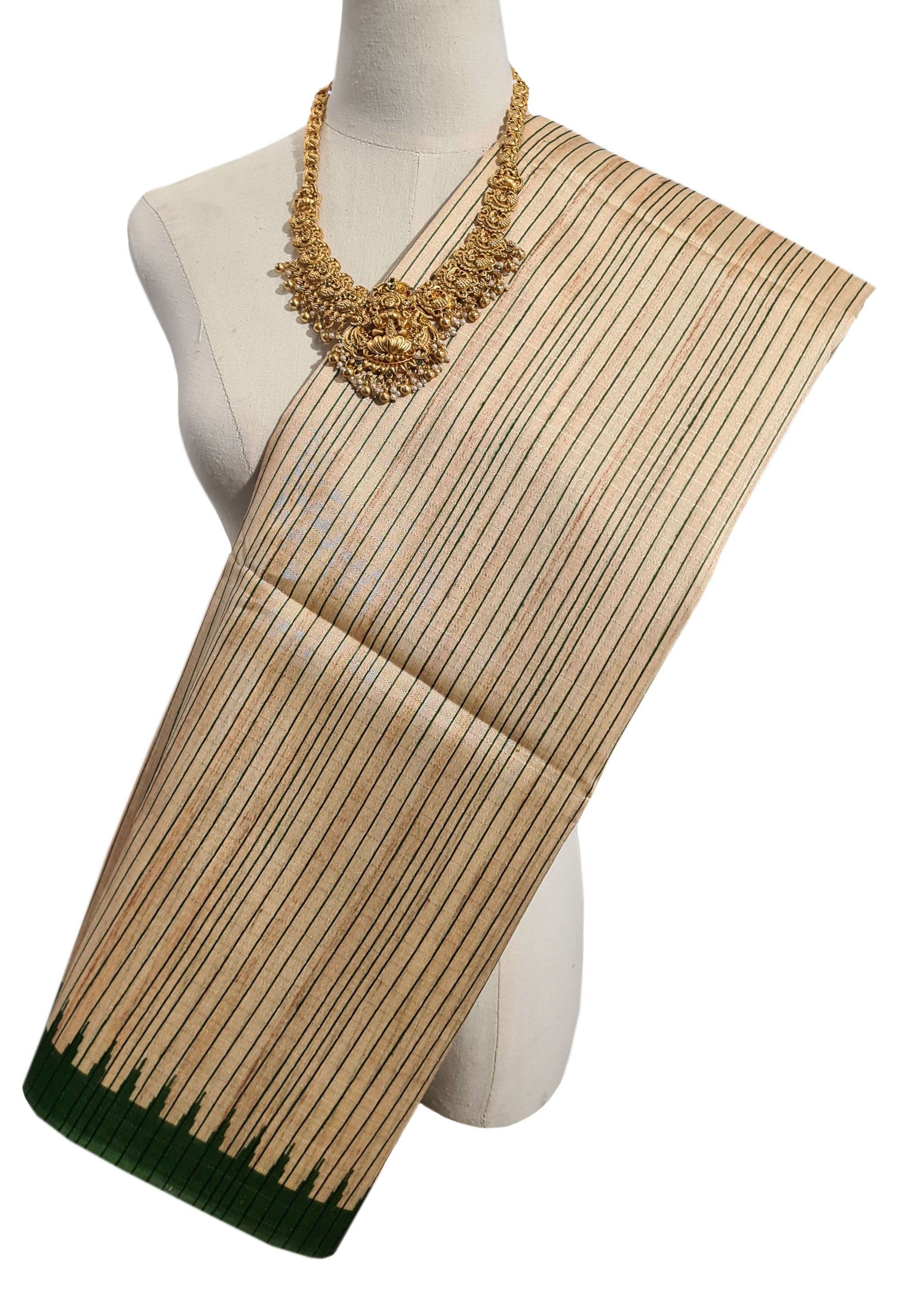 Semi Tussar Antic Design Sarees