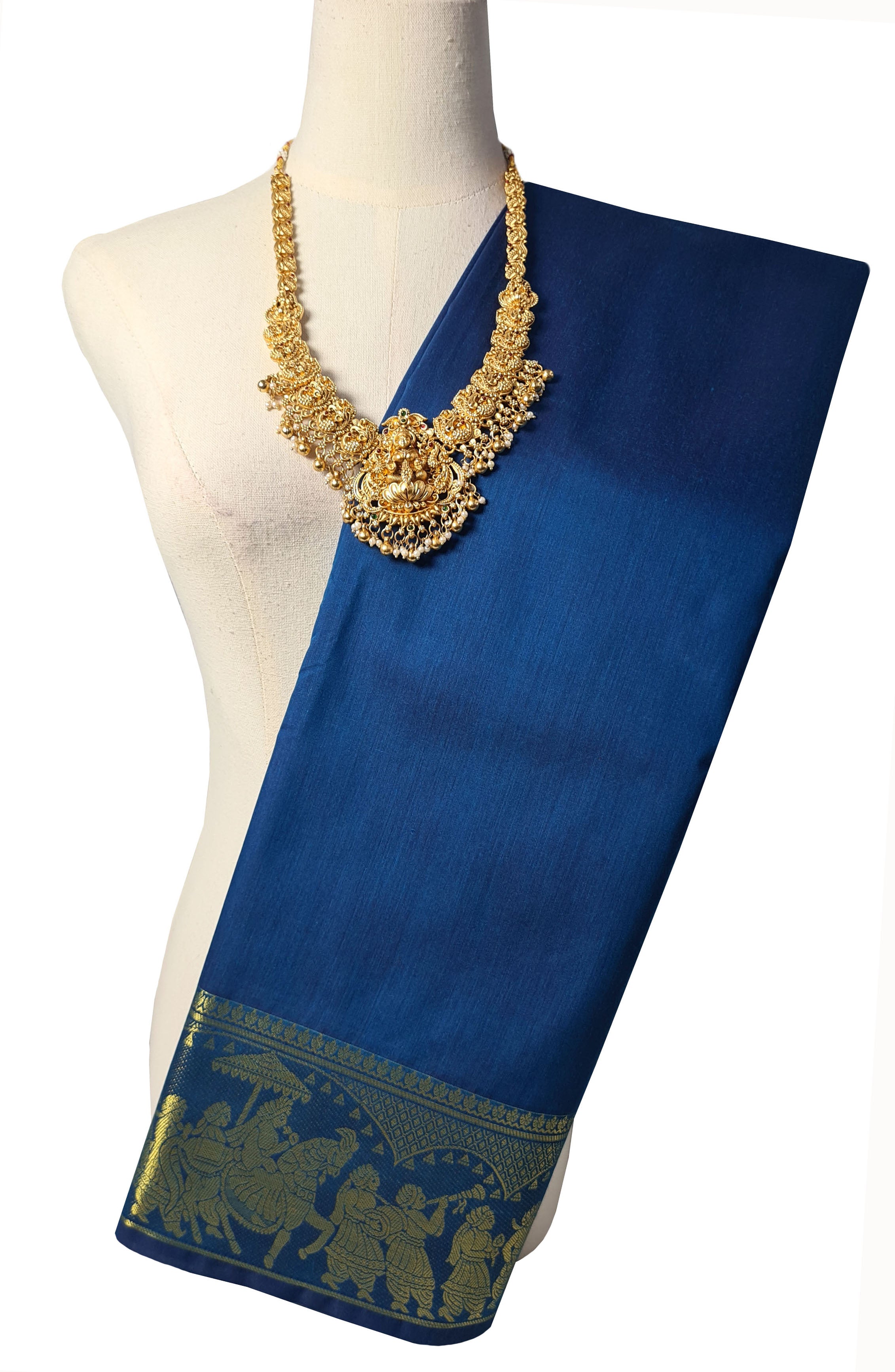 Palladium border Agarlic Cotton Silk Sarees
