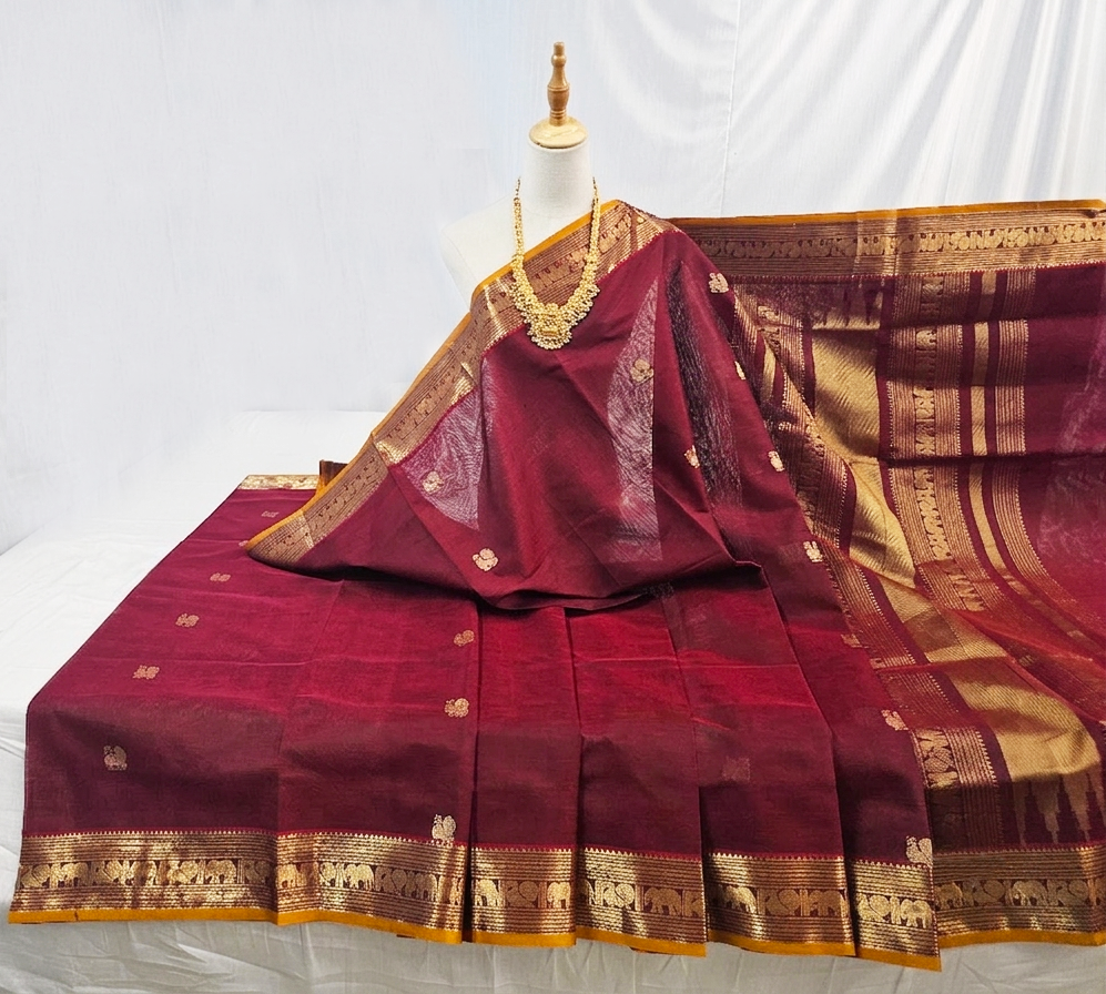 Kanchipuram Pure Silk Cotton Saree