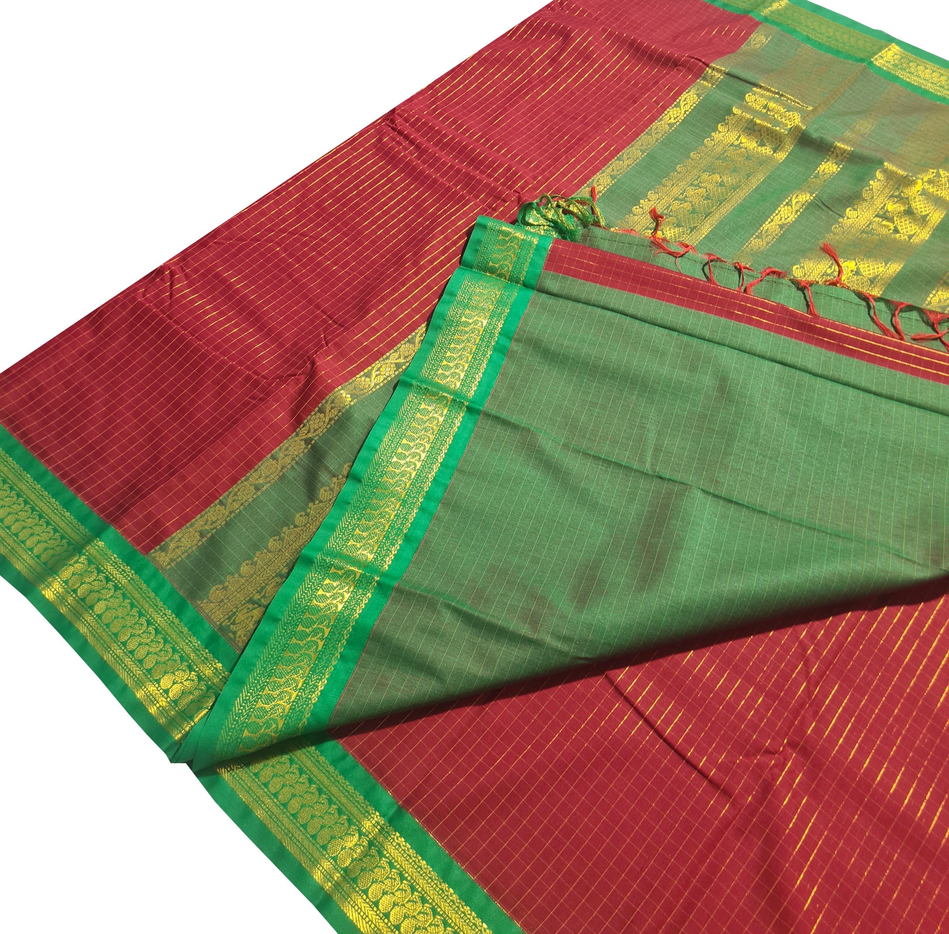 Kanchipuram Agarlic Cotton Sarees