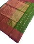 Kanchi Vegan Silk Saree With Contrast Blouse and Rich Jari Pallu
