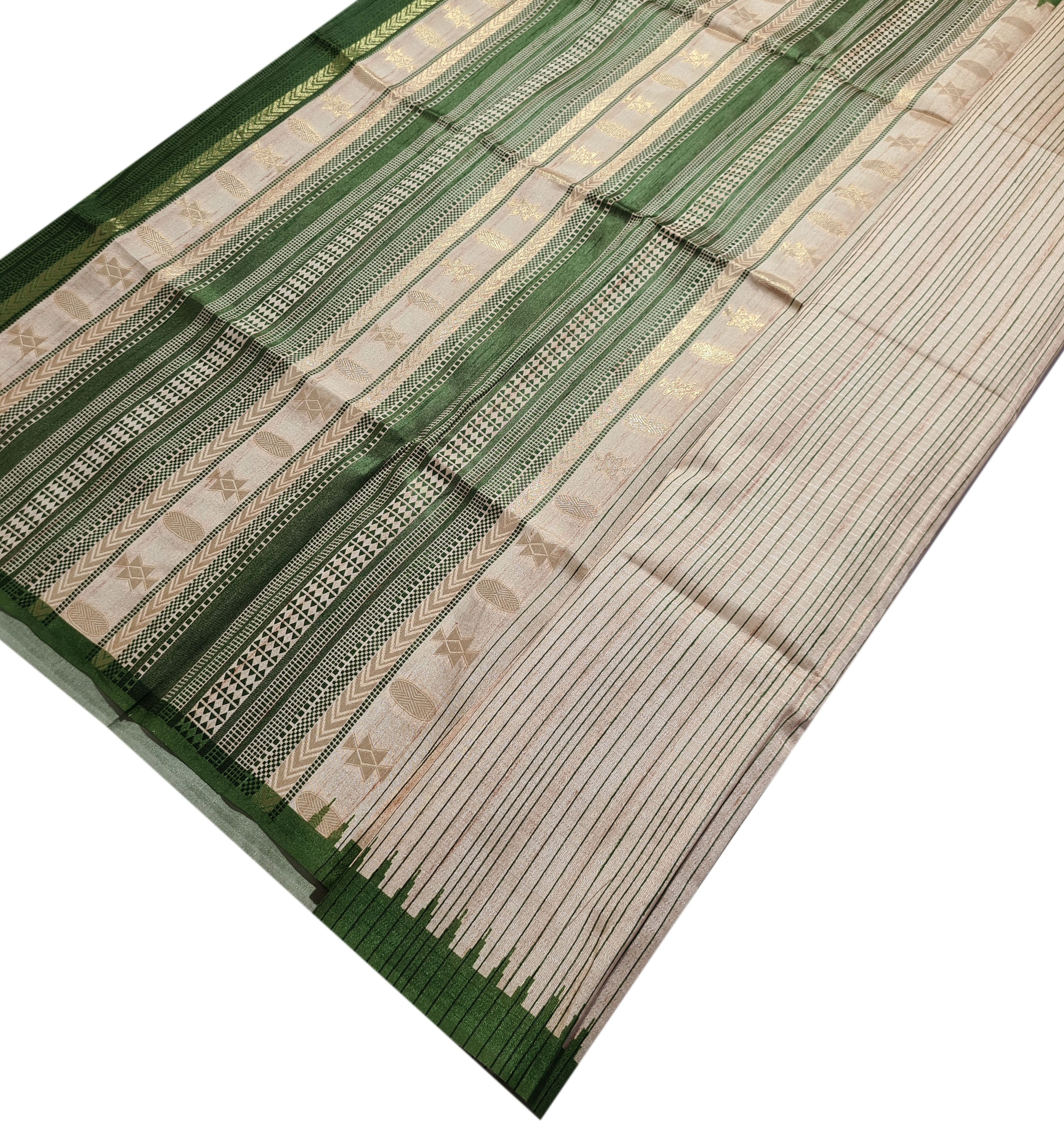 Semi Tussar Antic Design Sarees
