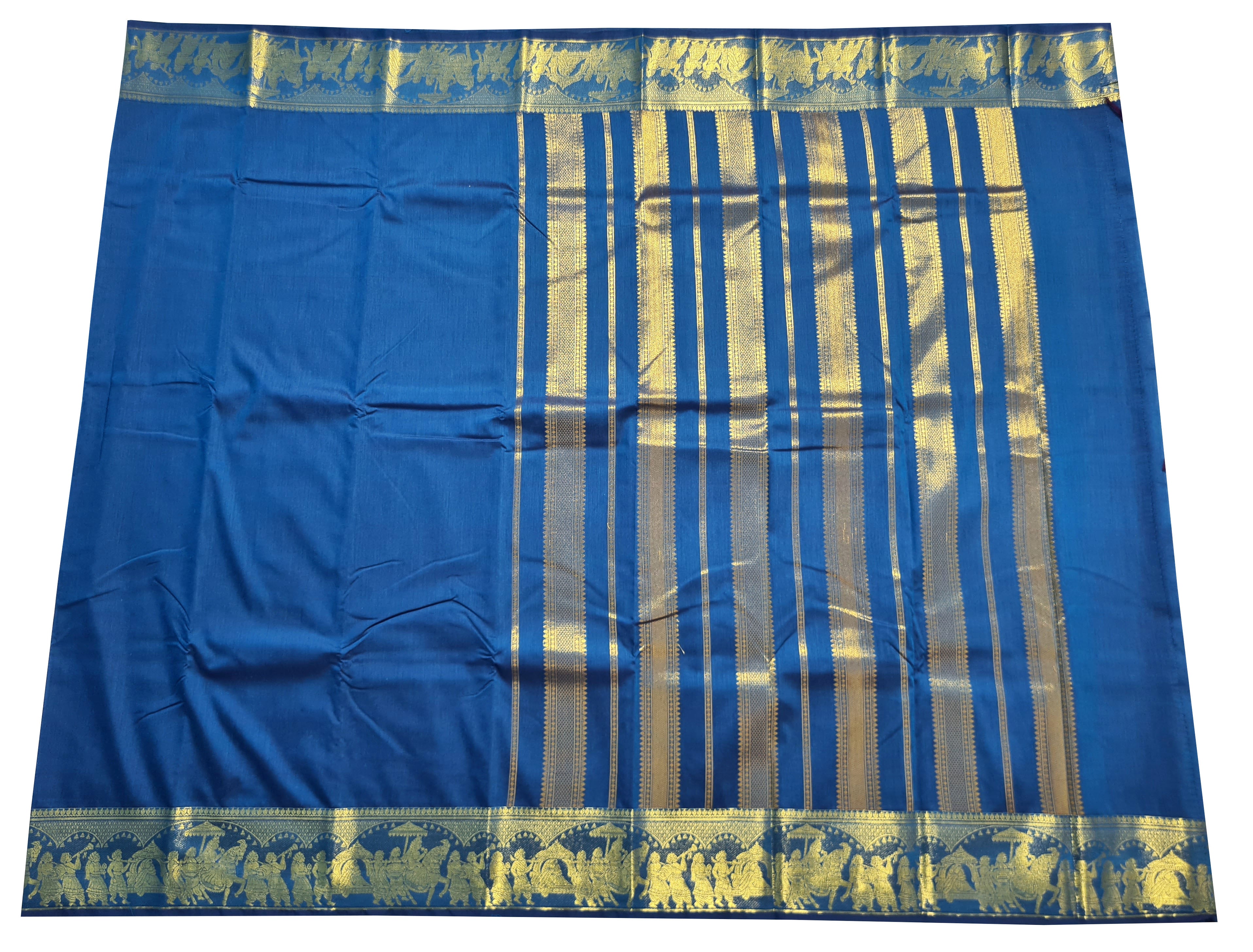 Palladium border Agarlic Cotton Silk Sarees