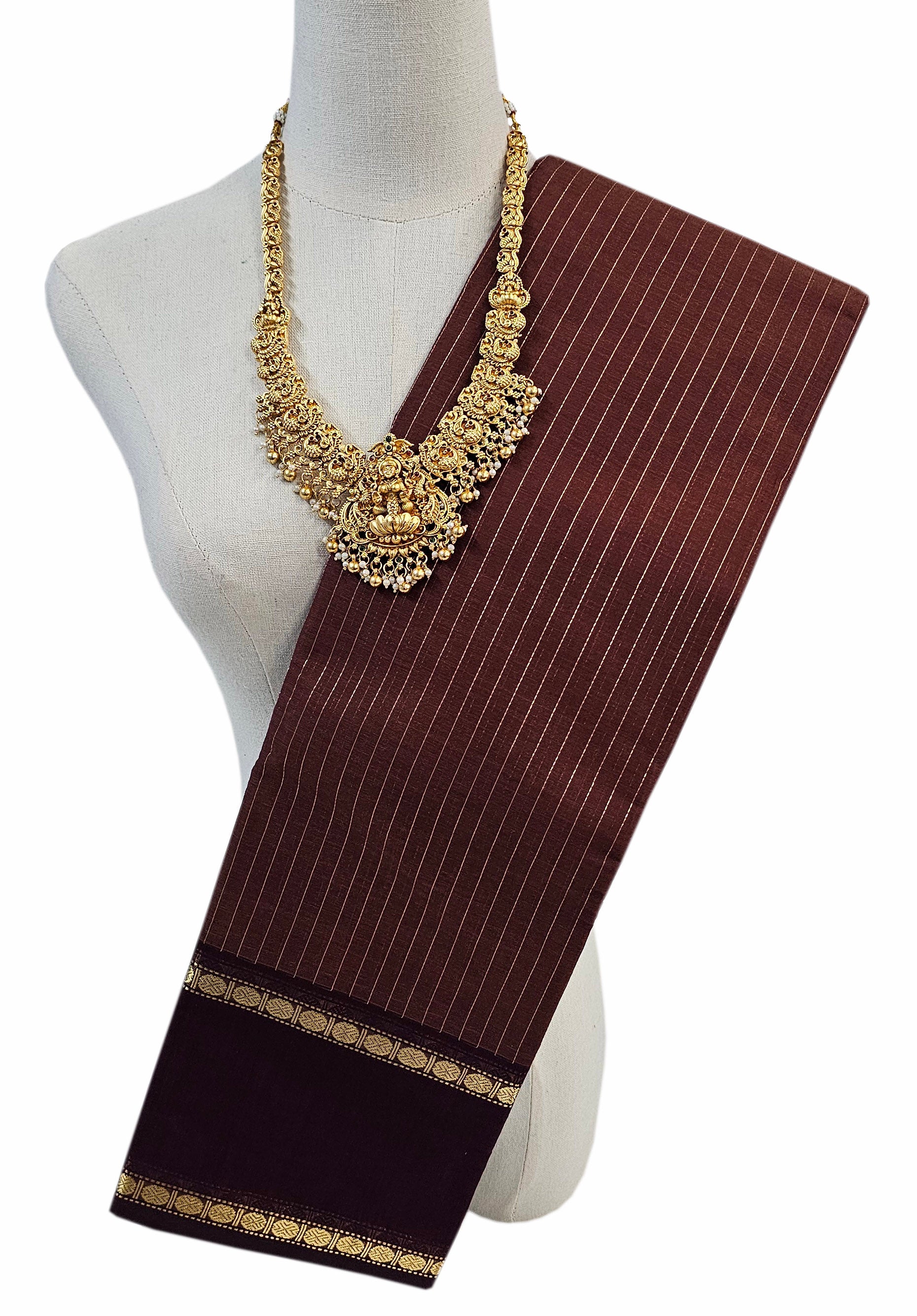 Kanchipuram Rich pallu Cotton Saree