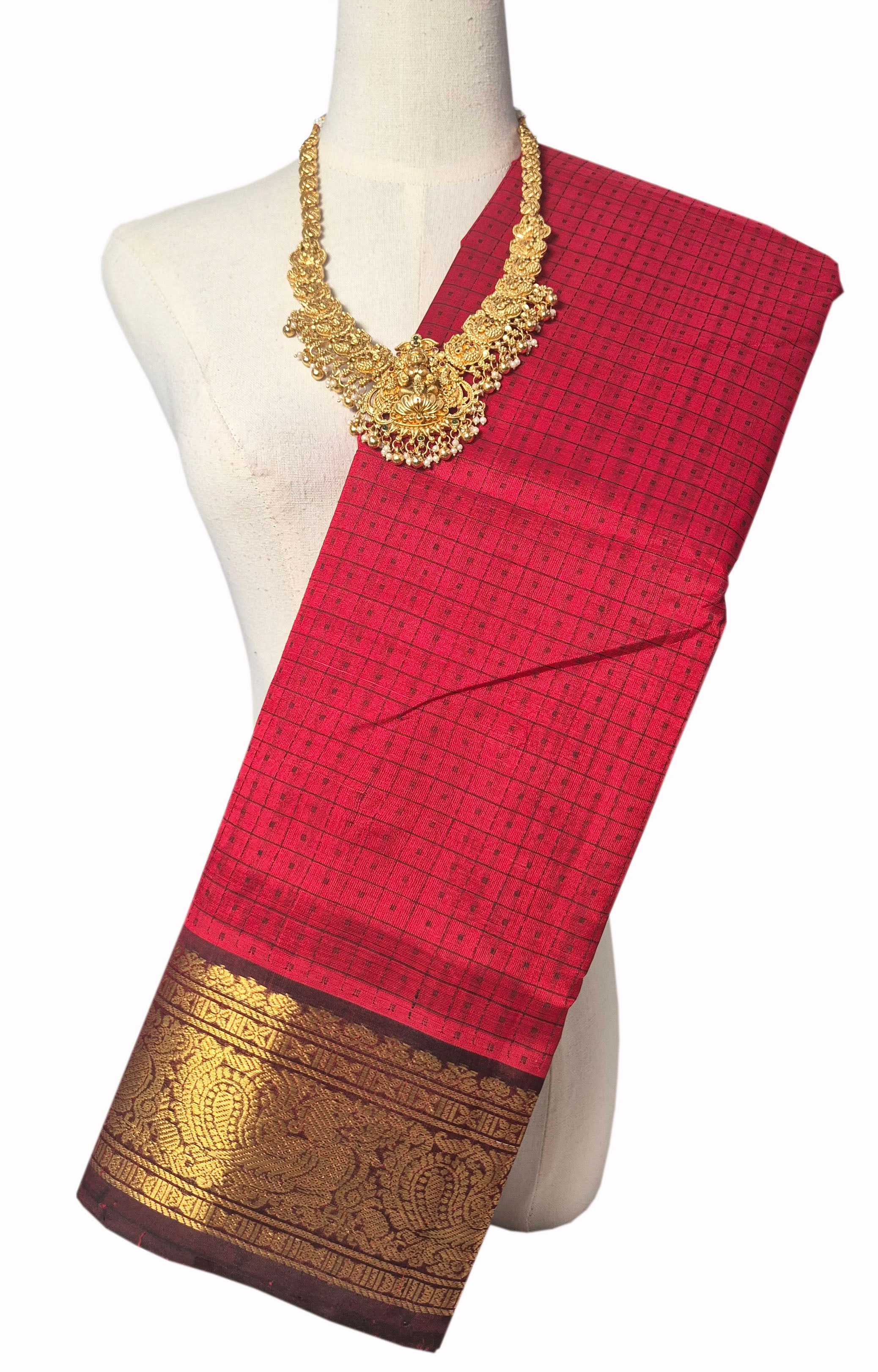Lakshadeepam Kanchipuram Pure Silk Cotton Saree