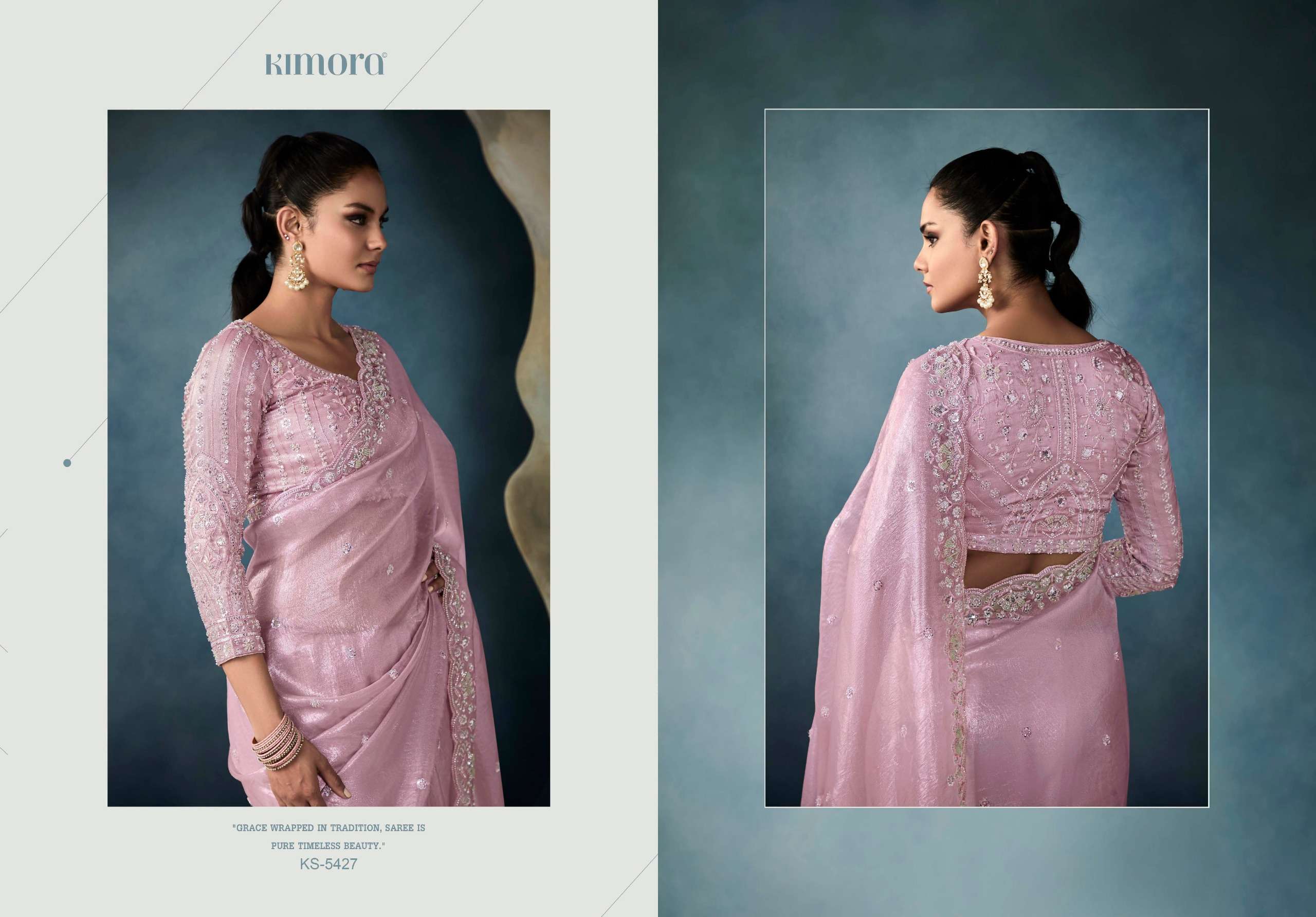 Kimora Presents Iconic New Party Wear Fancy Fabrics Sarees Collections