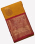 Kanchi Vegan Silk Saree With Contrast Blouse and Rich Jari Pallu