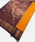 Kanchi Vegan Silk Saree With Contrast Blouse and Rich Jari Pallu