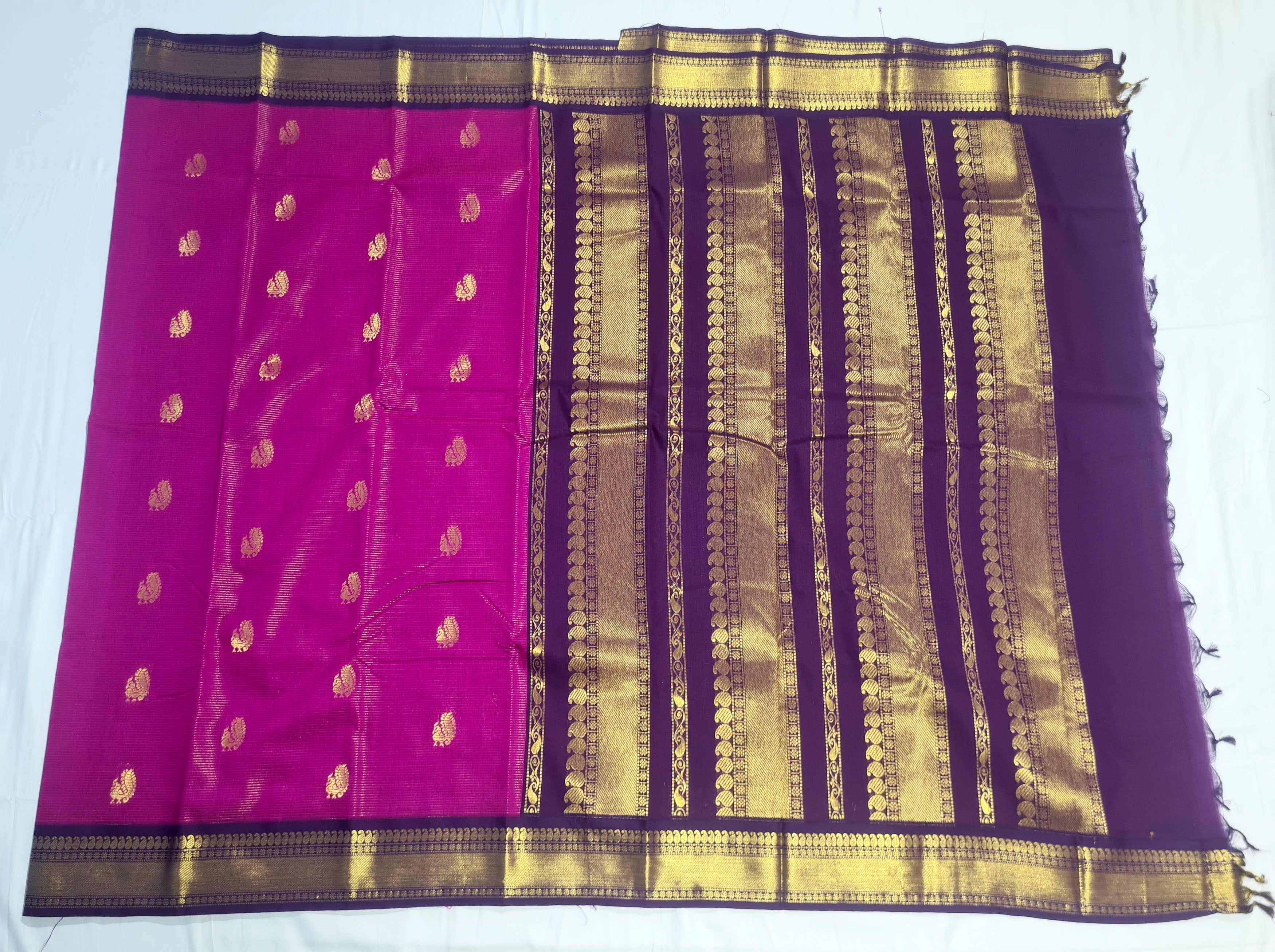 Kanchipuram Agarlic Cotton Sarees