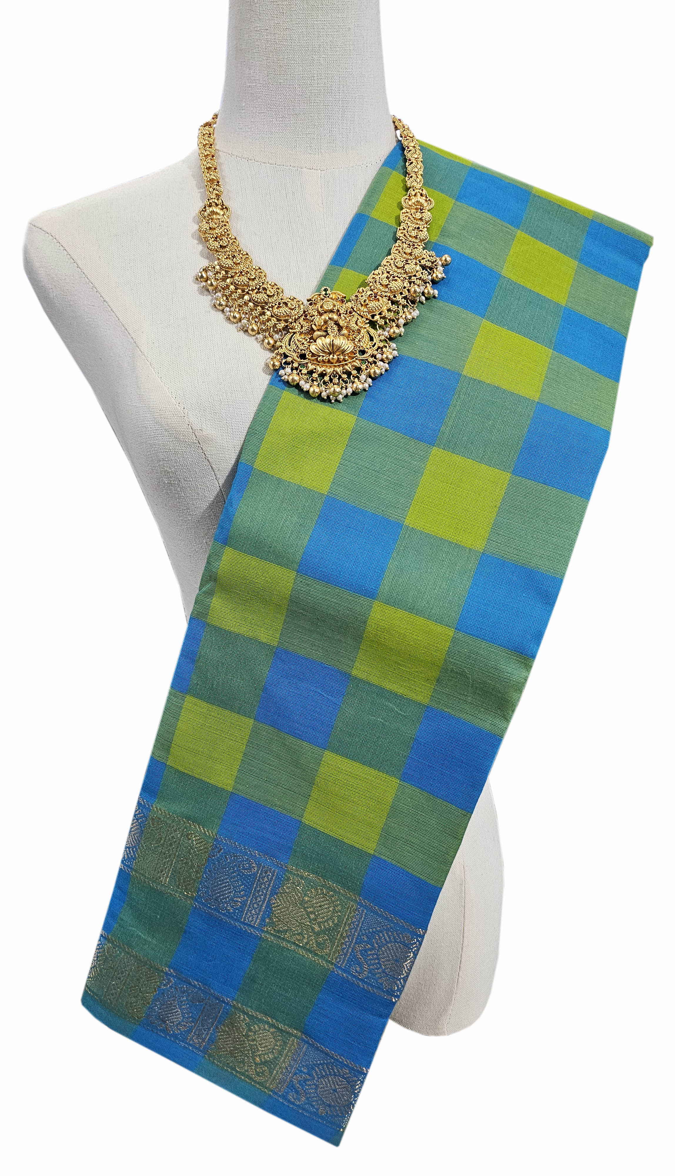 Kanchipuram Cotton Saree Without Blouse
