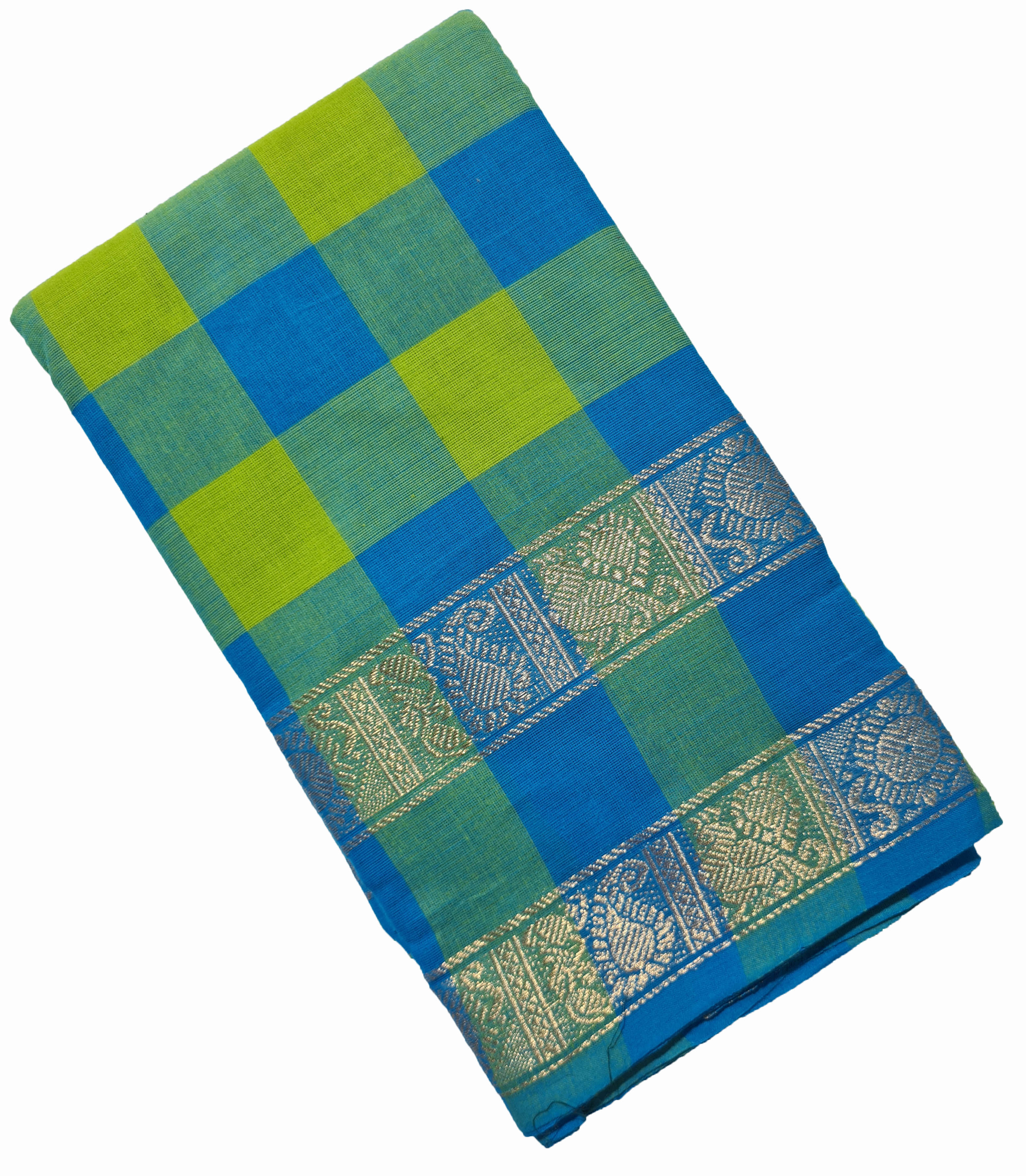 Kanchipuram Cotton Saree Without Blouse
