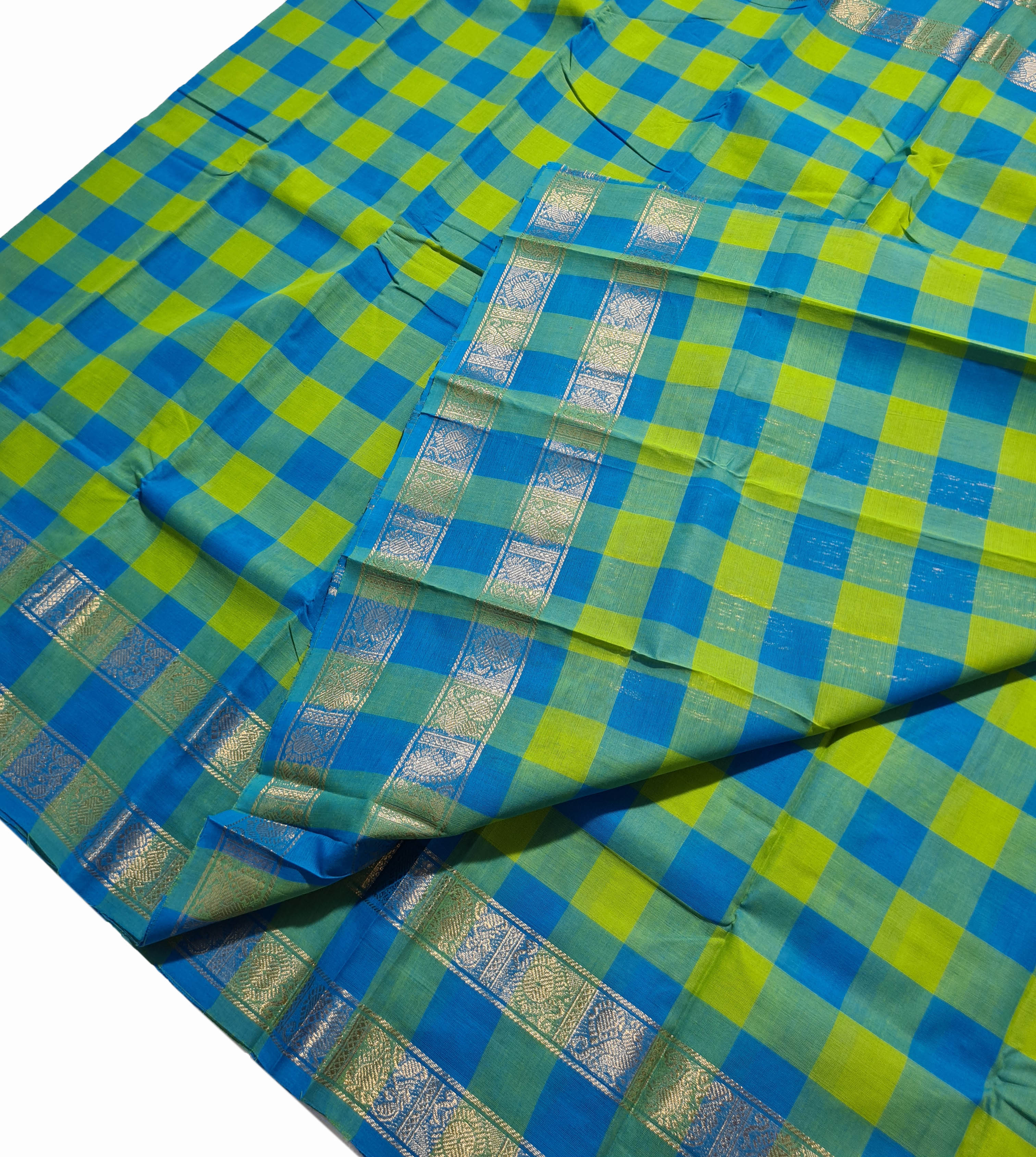 Kanchipuram Cotton Saree Without Blouse