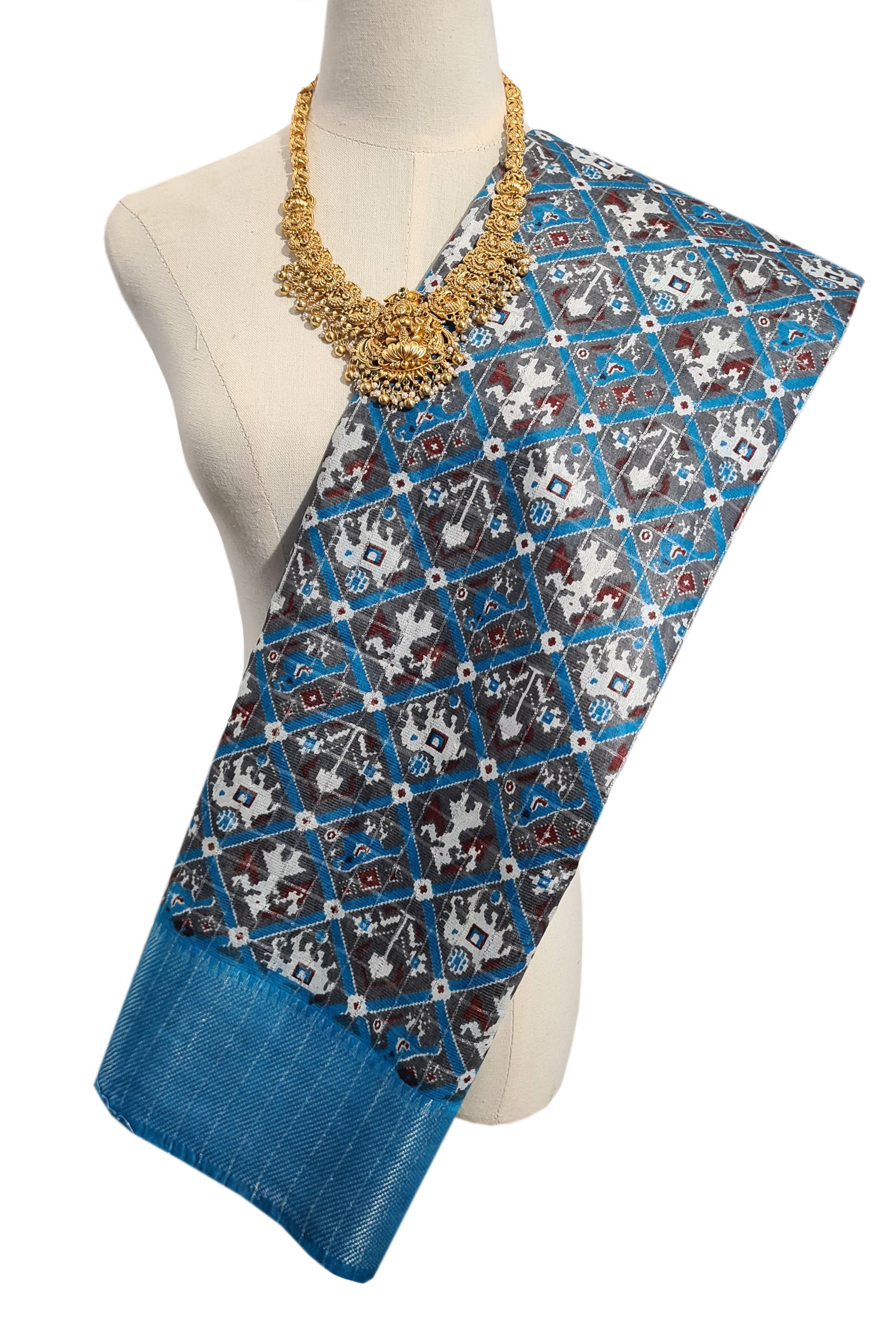 Semi Tussar Antic Design Sarees