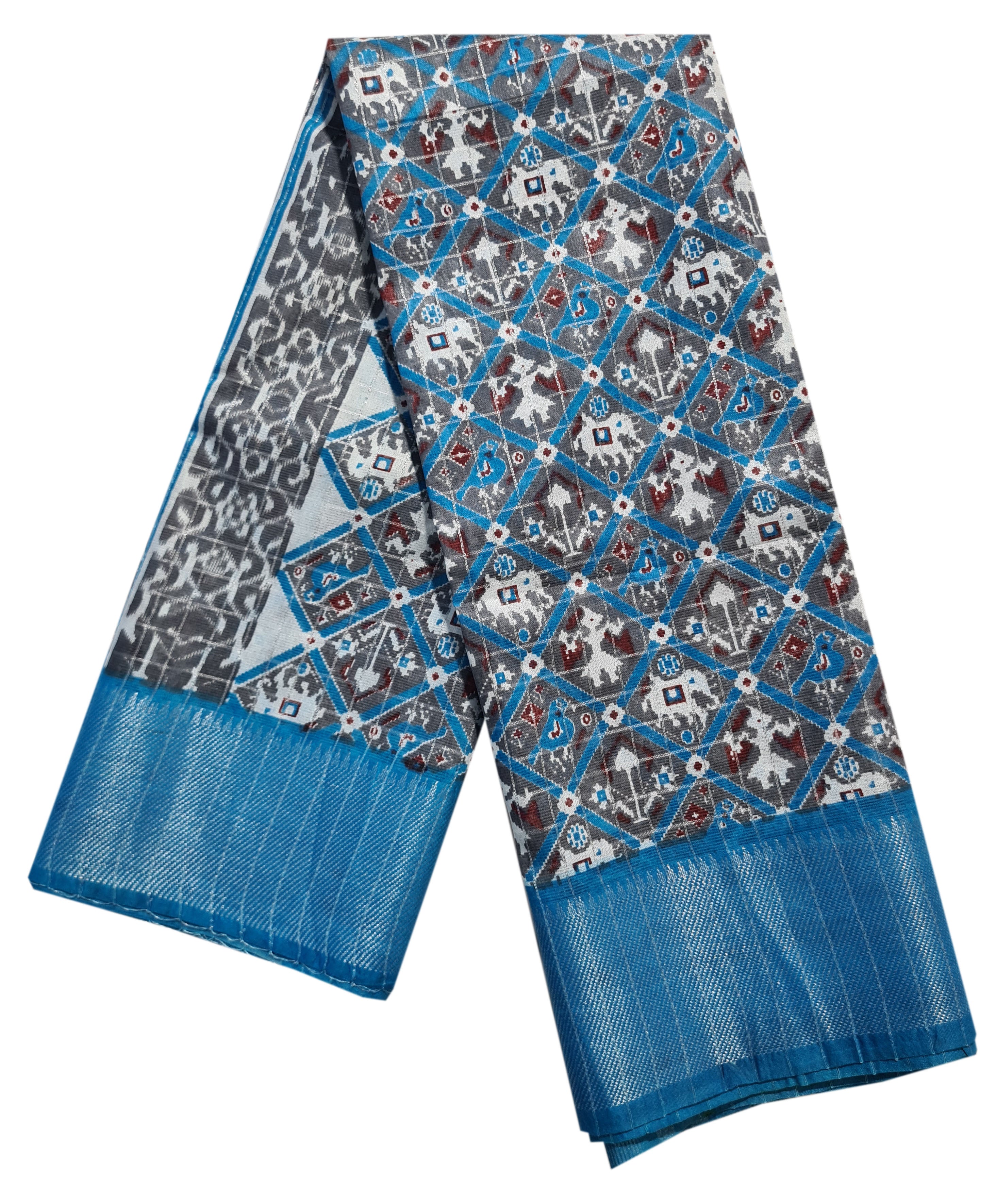 Semi Tussar Antic Design Sarees