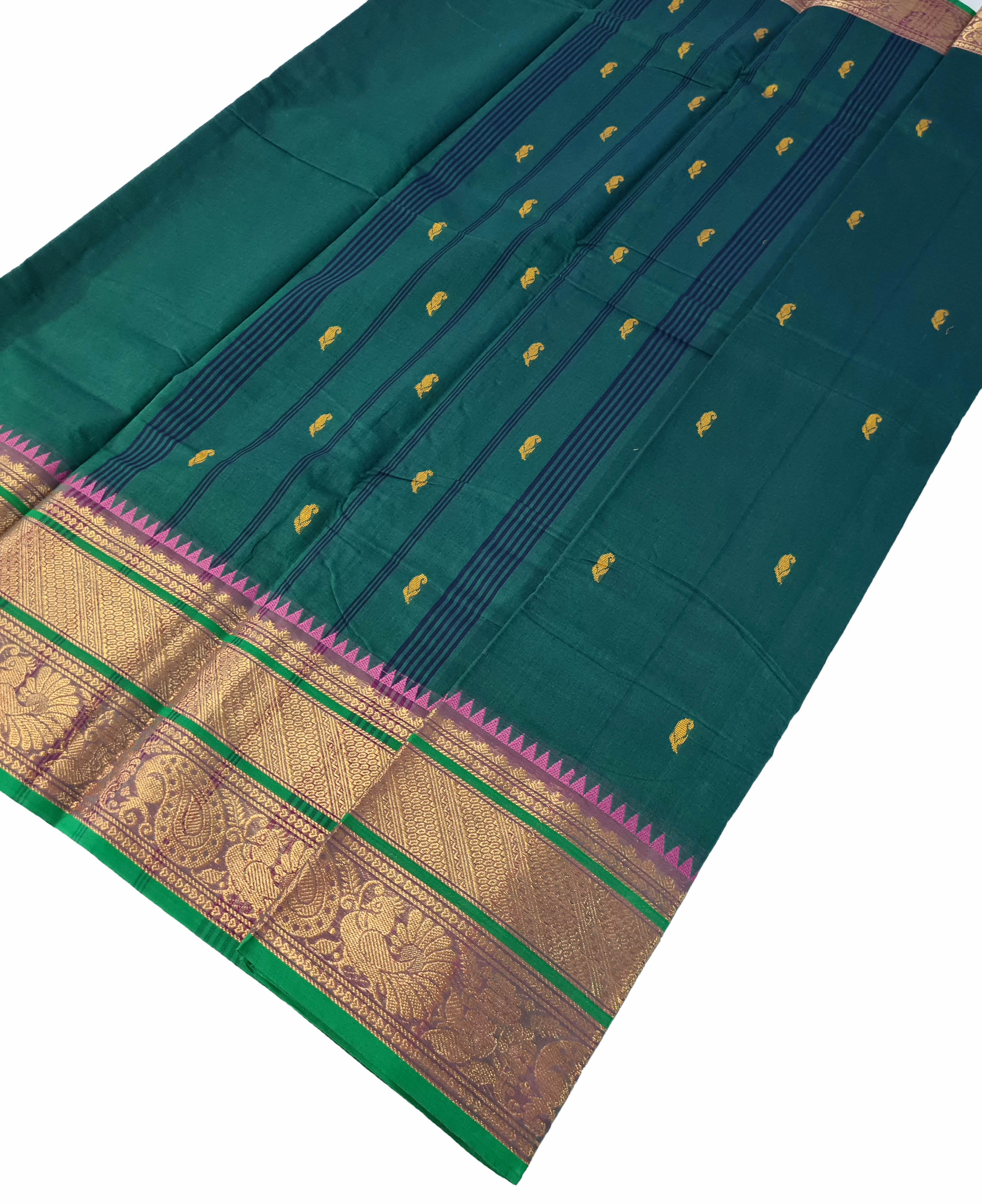 Kanchipuram Cotton Saree With Blouse