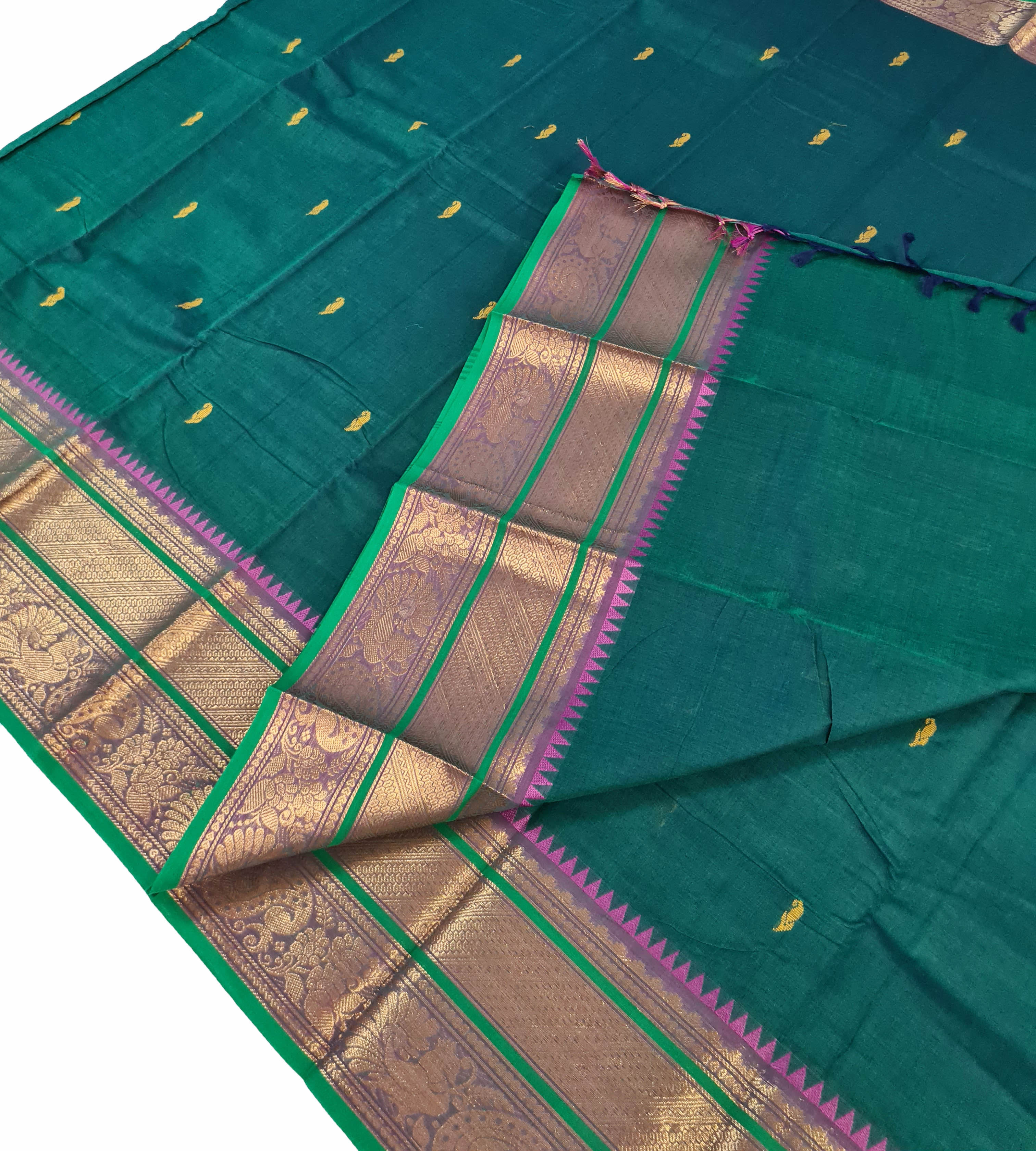 Kanchipuram Cotton Saree With Blouse