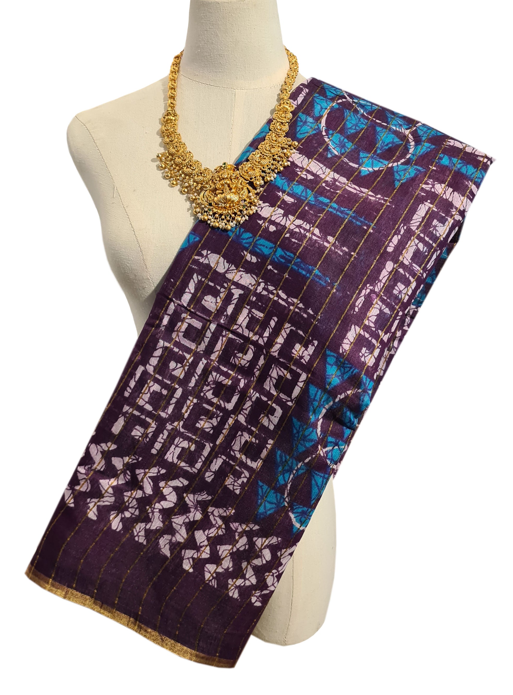 Semi Tussar Antic Design Sarees