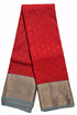 Kanchi Vegan Silk Saree With Contrast Blouse and Rich Jari Pallu