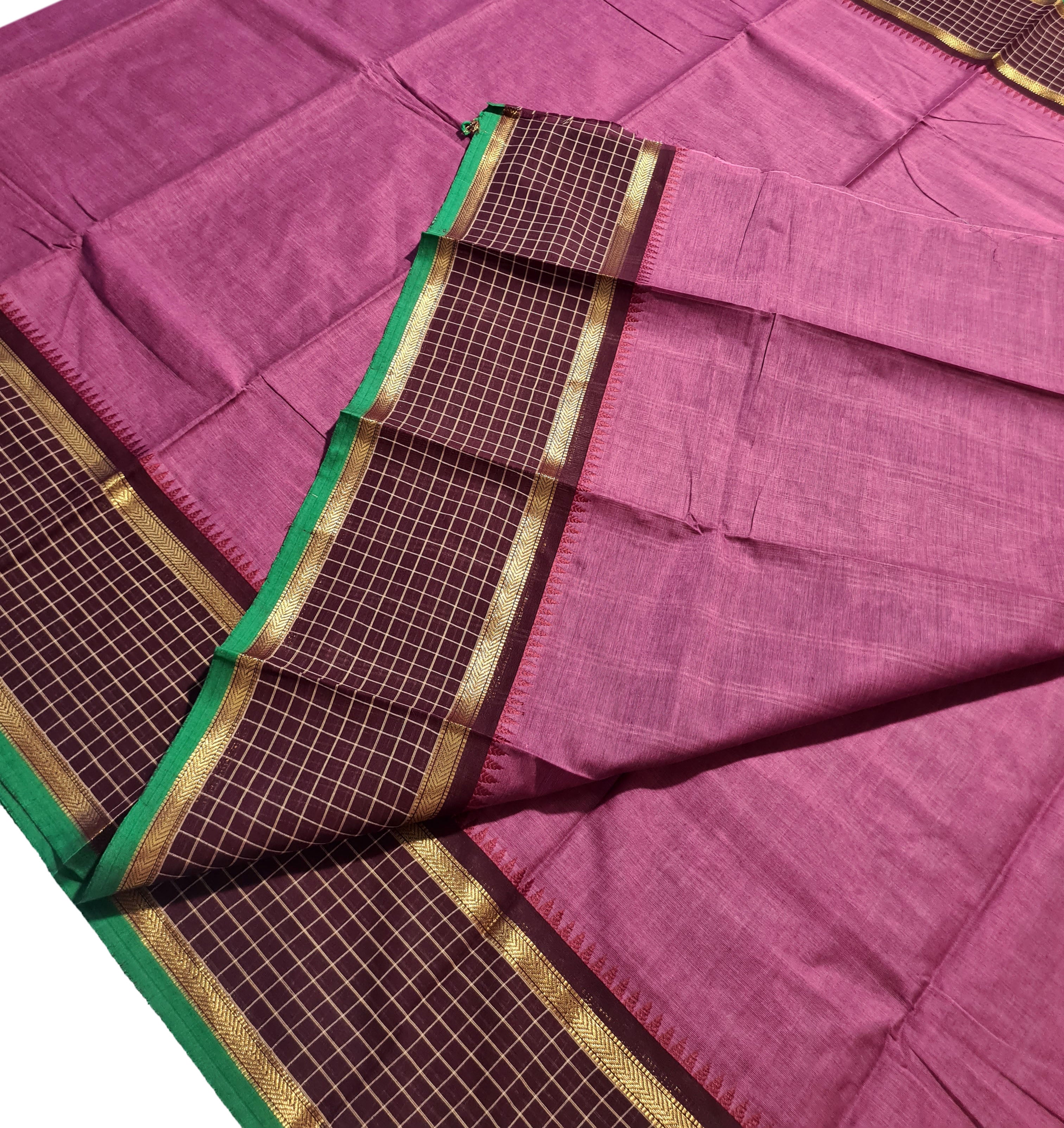 Pure Cotton Plain Sarees