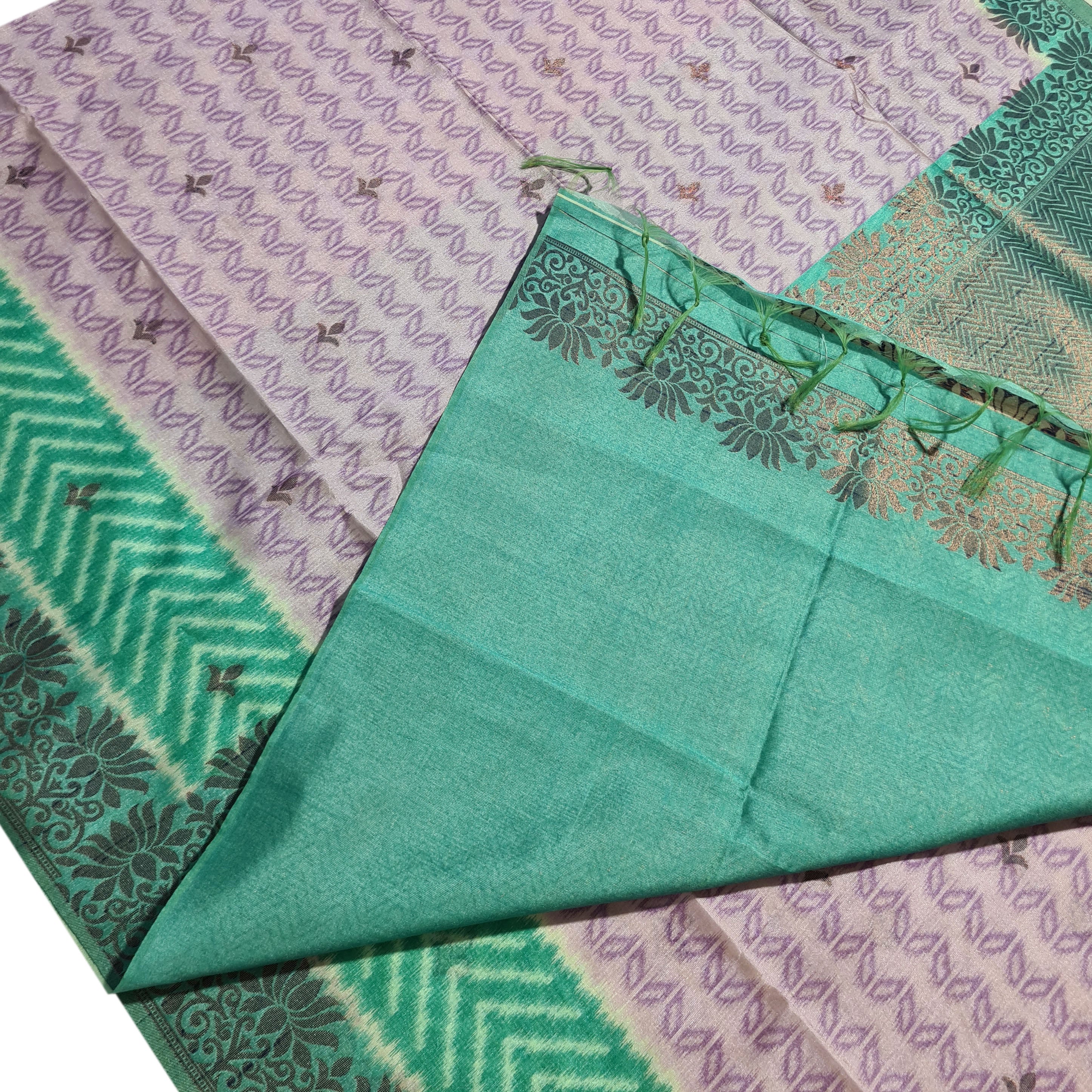 Semi Tussar Antic Design Sarees
